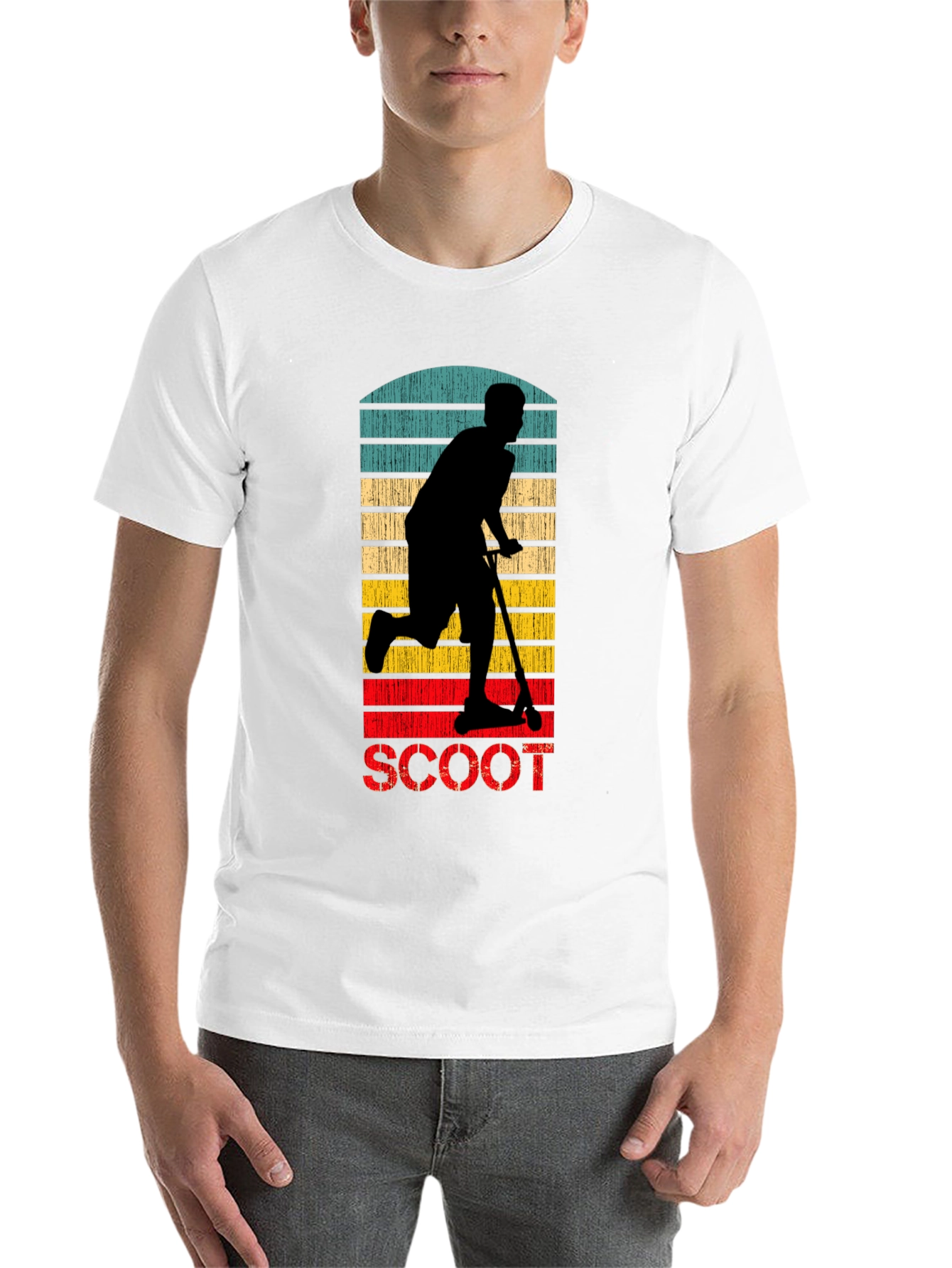 Retro Scooter Graphic T-Shirt - 14