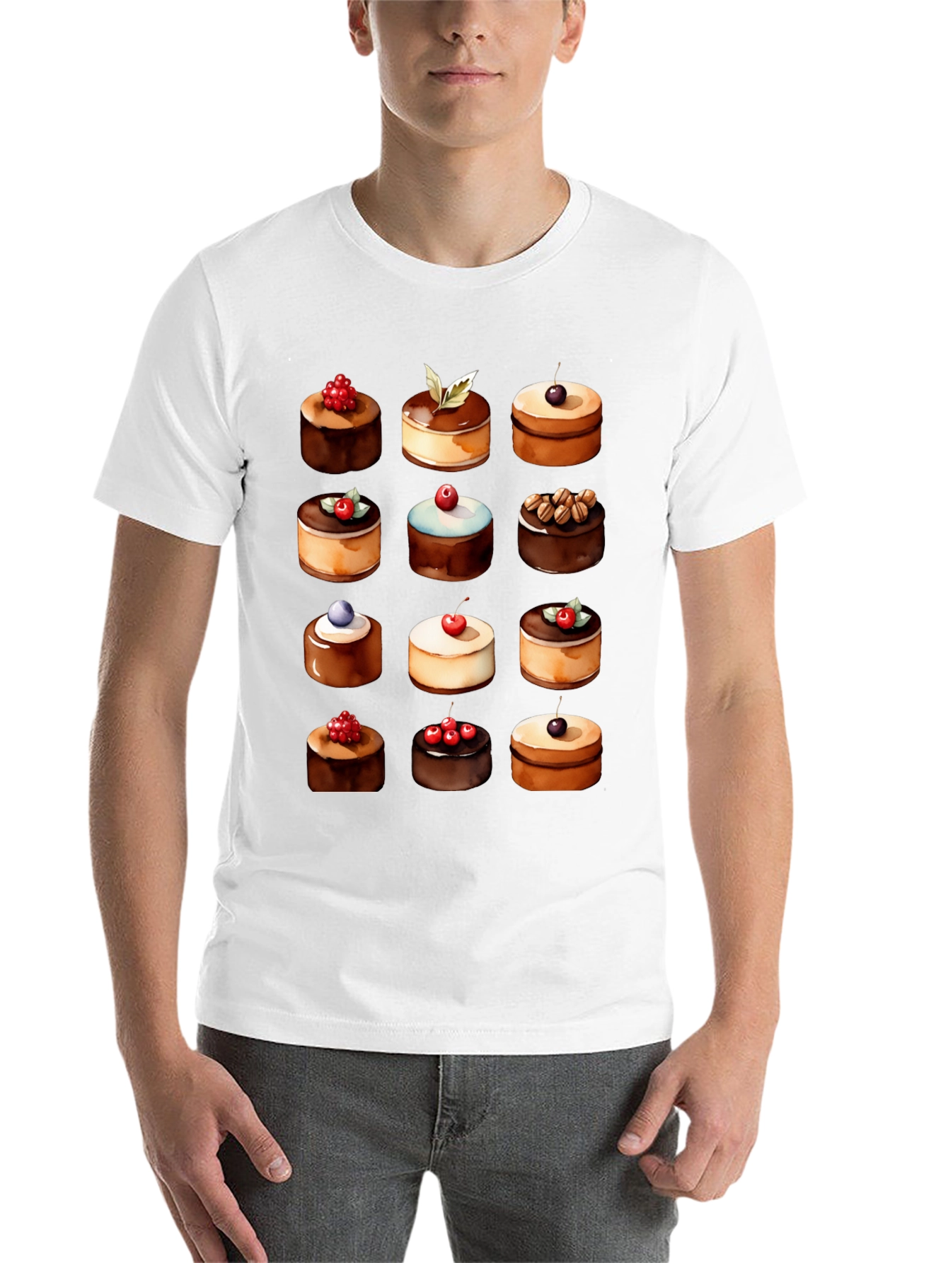 Black Dessert Lover T-Shirt - Sweet Treat Design view 14