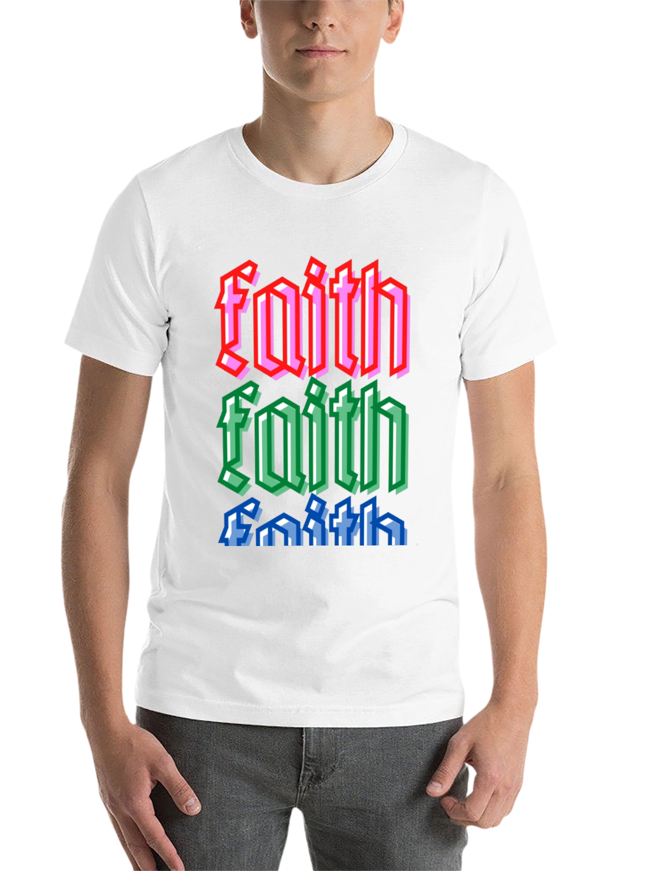 Black Faith Pixel Art Graphic Tee view 14