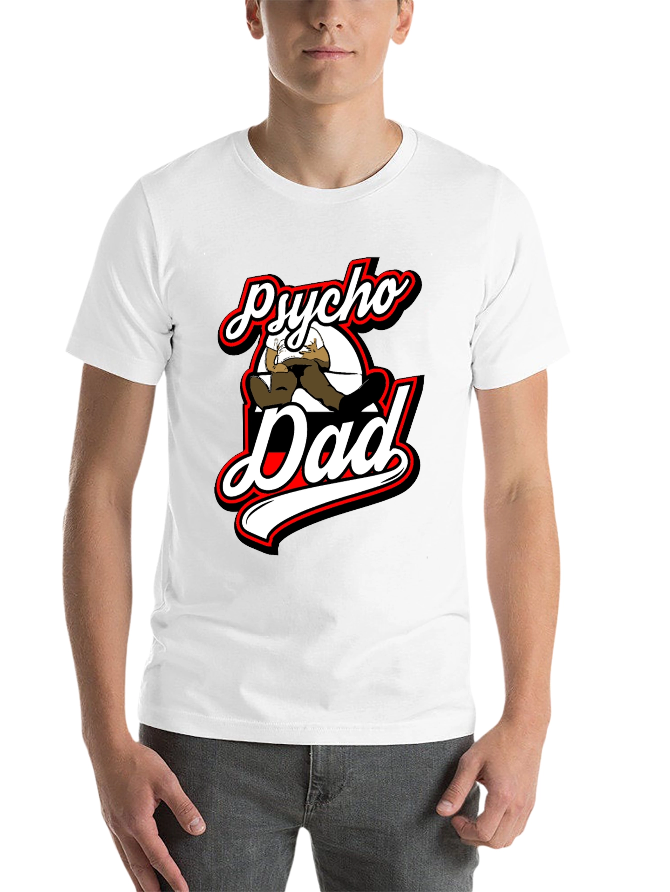 Black Psycho Dad Graphic T-Shirt view 14