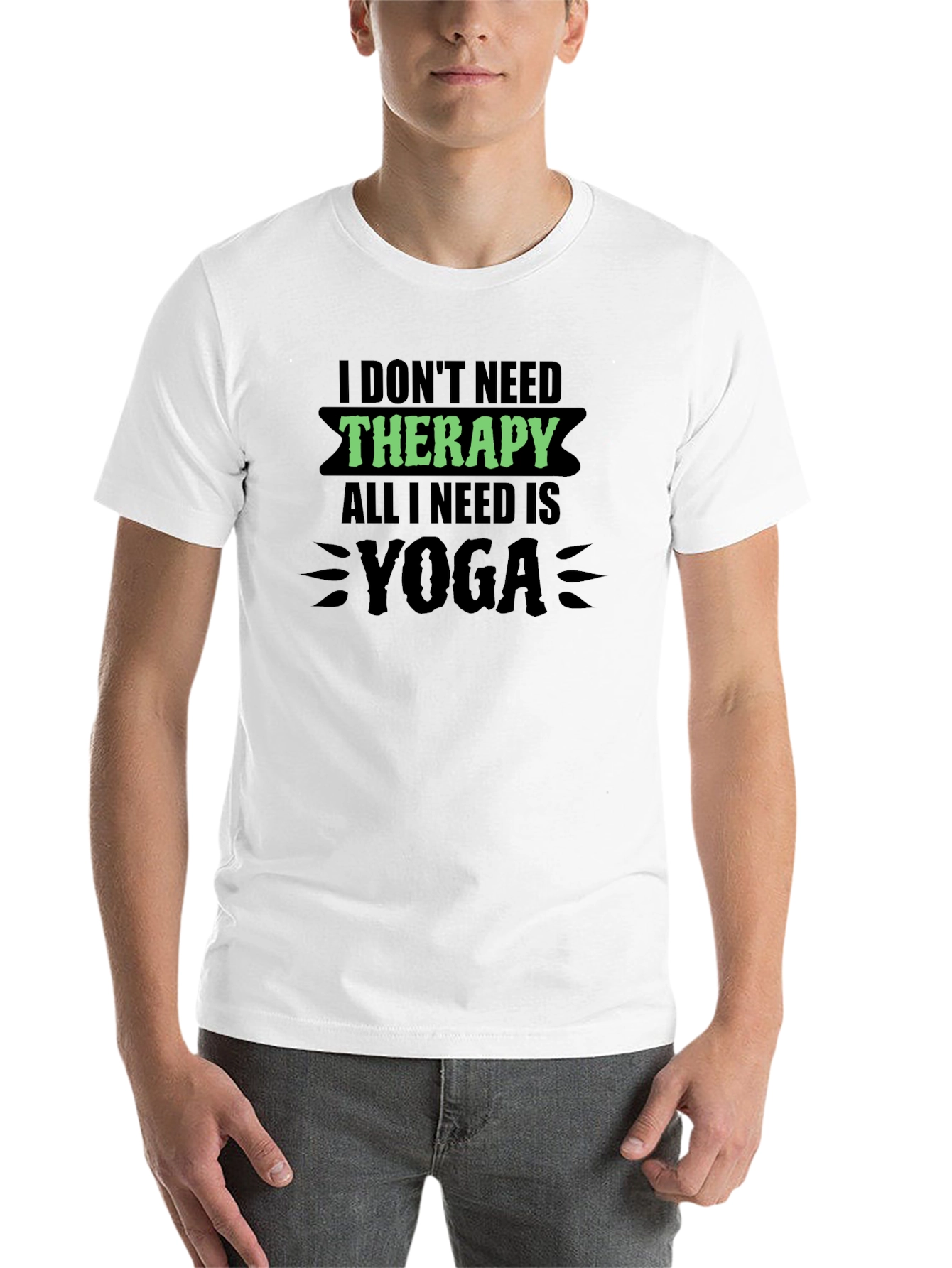 Black Yoga Therapy T-Shirt view 14