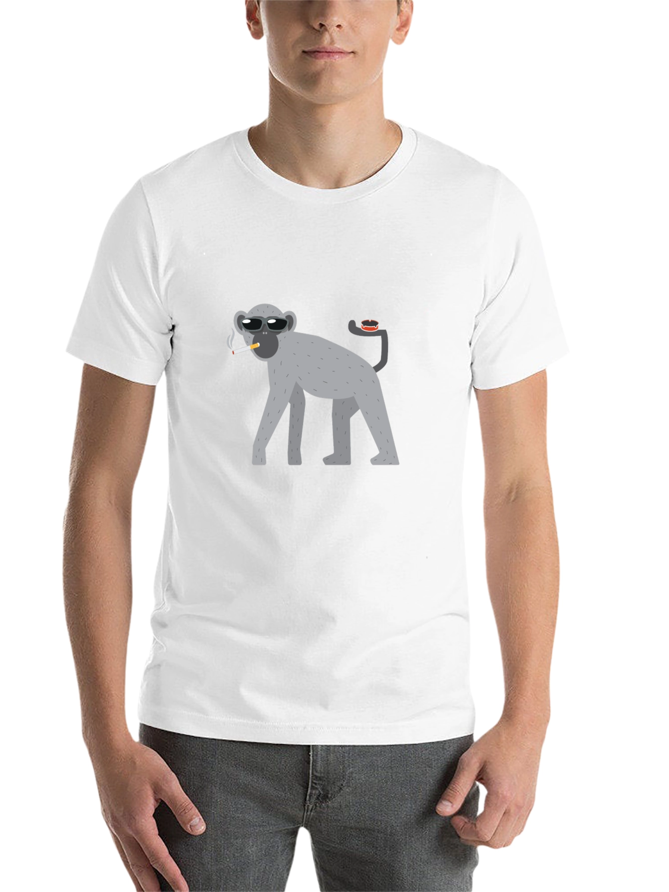 Black Cool Monkey Black T-Shirt view 14