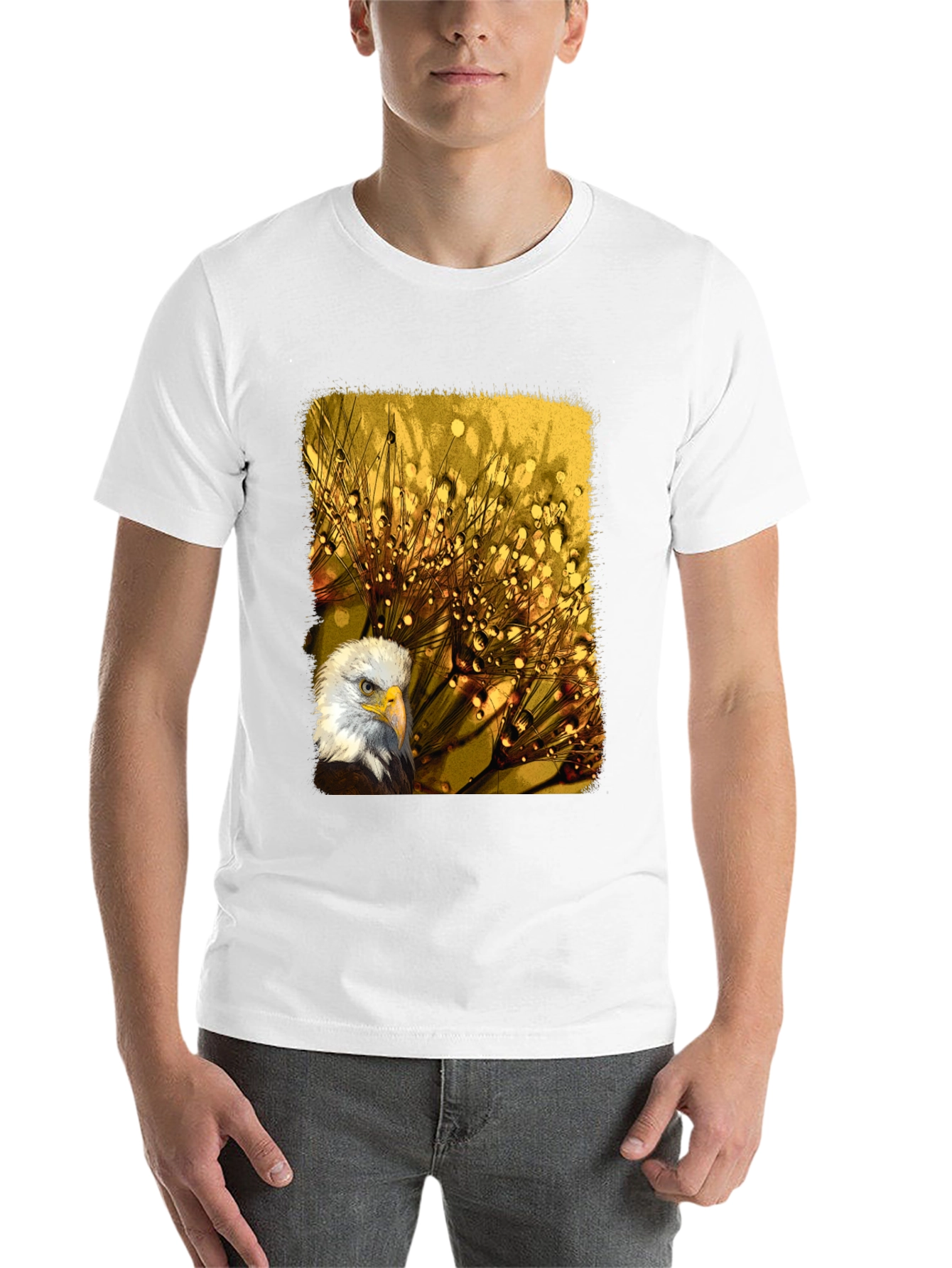 Black Eagle Dewdrop T-Shirt - Unique Design view 14