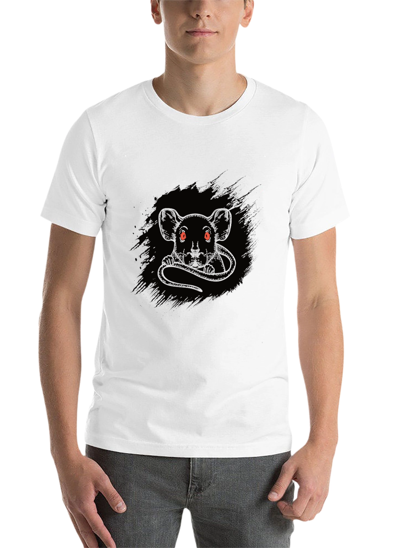 Black Rat Graphic Black T-Shirt view 14