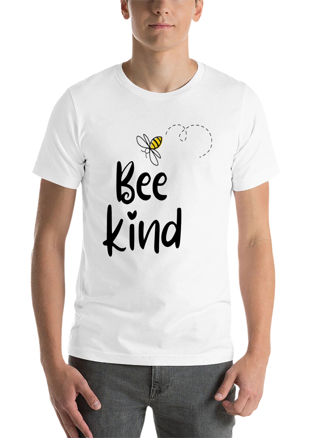 Black Bee Kind Graphic Tee - Black Cotton Blend view 14