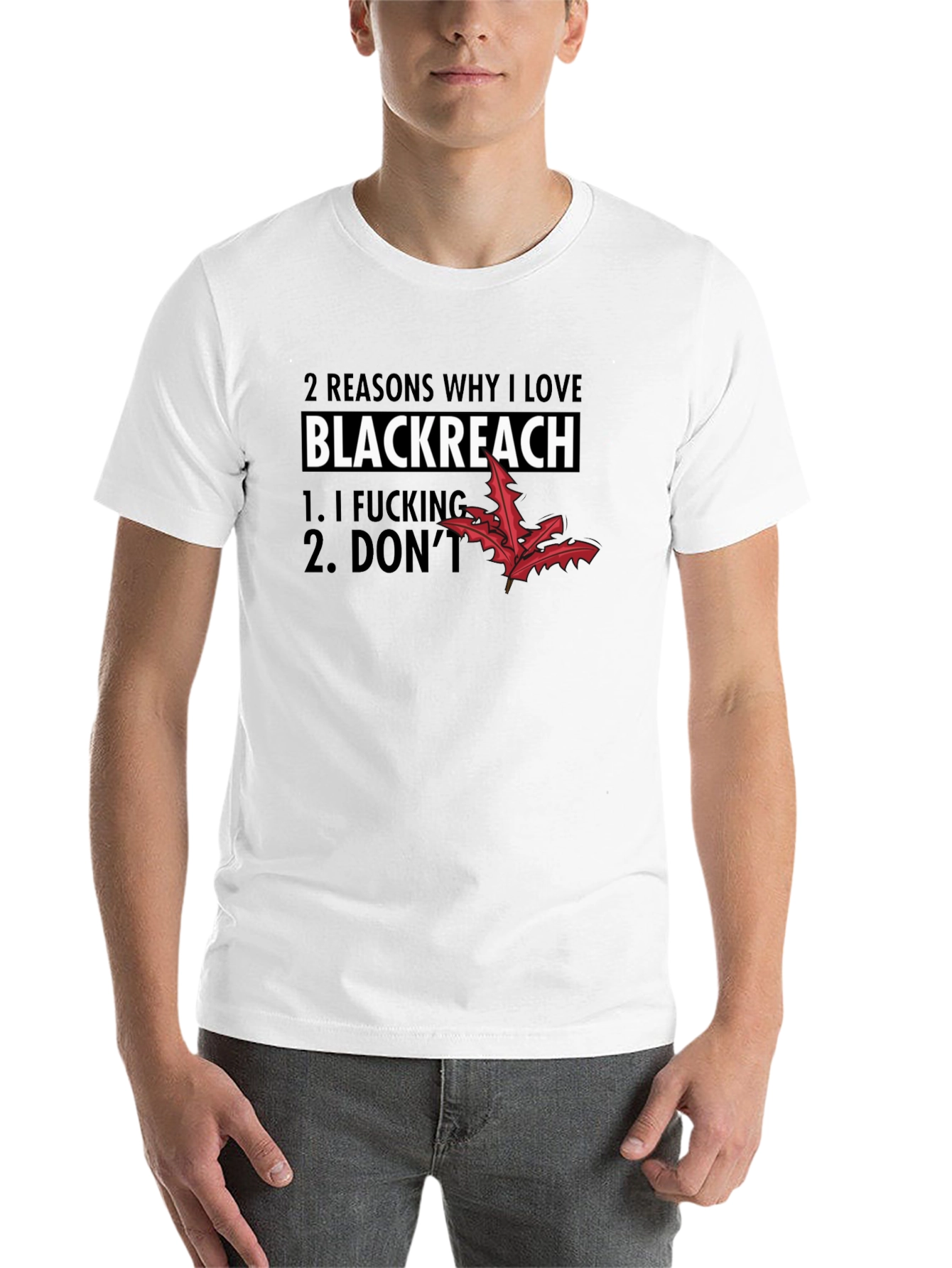 Black Blackreach Funny Graphic T-Shirt view 14