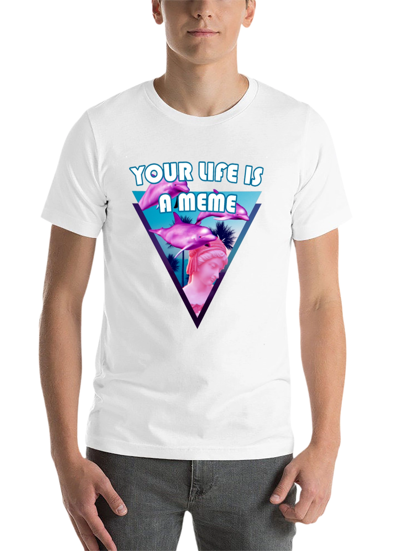 Black Meme Life T-Shirt - Vaporwave Style view 14