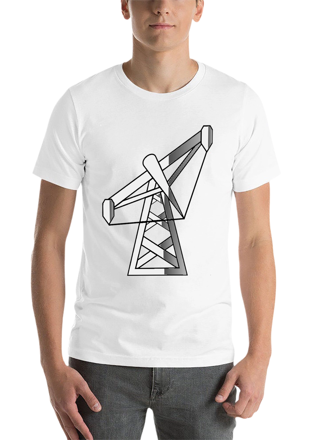 Black Black Tee with Crane Graphic view 14
