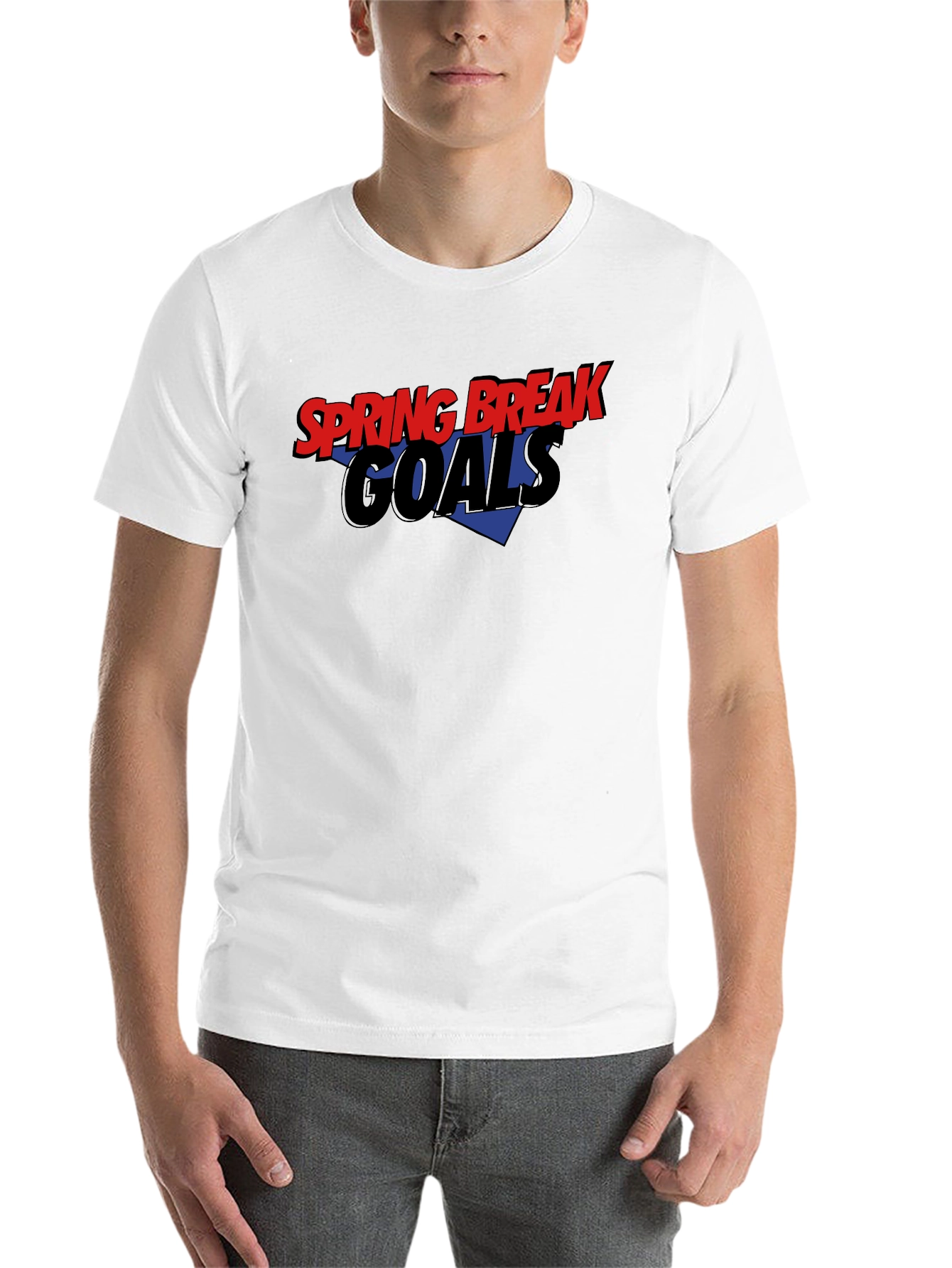 Black Spring Break Goals Black Graphic T-Shirt view 14