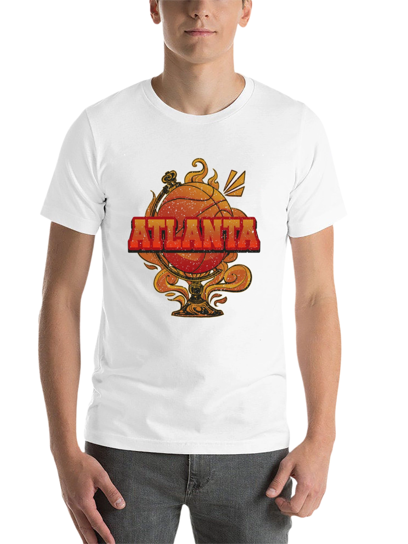 Black Atlanta Basketball Graphic Tee - Retro Style view 14