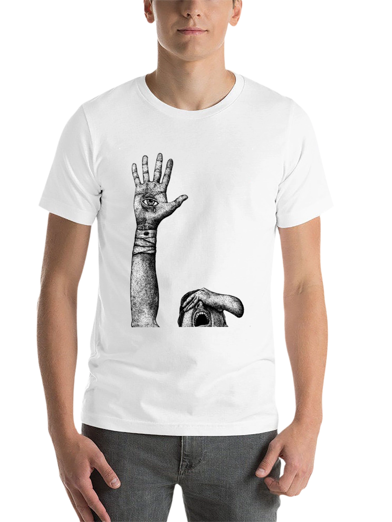 Surreal Graphic Print T-Shirt - 14
