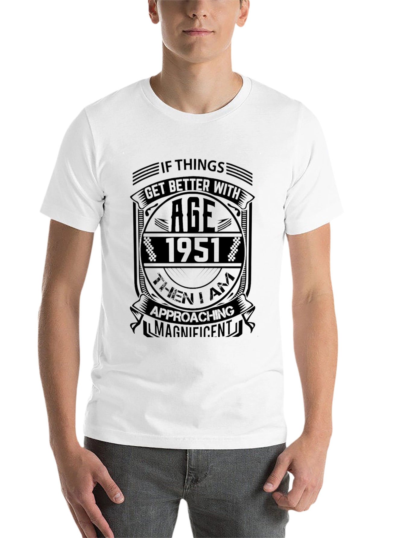 Black Age 1951 Magnificent Birthday Graphic Tee view 14
