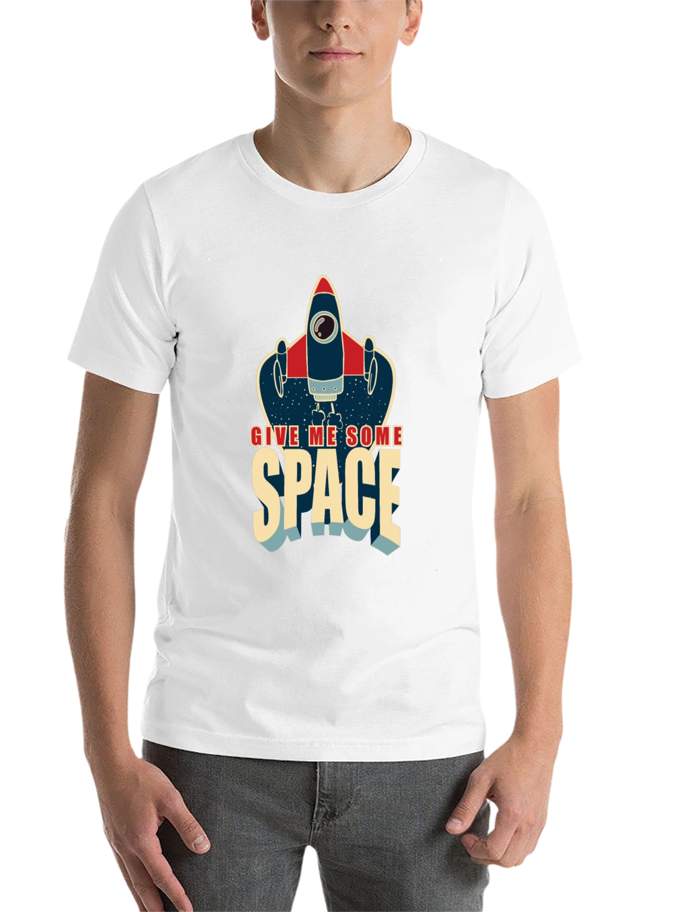 Black Give Me Some Space Rocket T-Shirt view 14