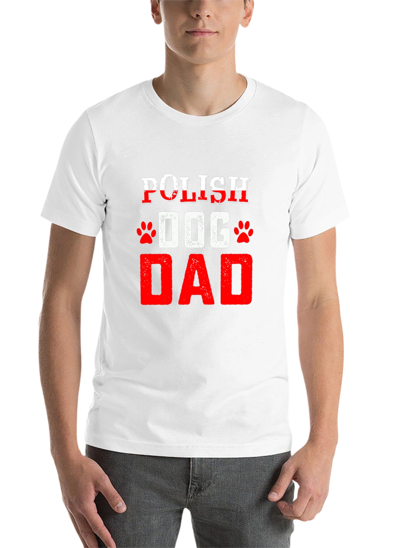 Black Polish Dog Dad T-Shirt Black view 14