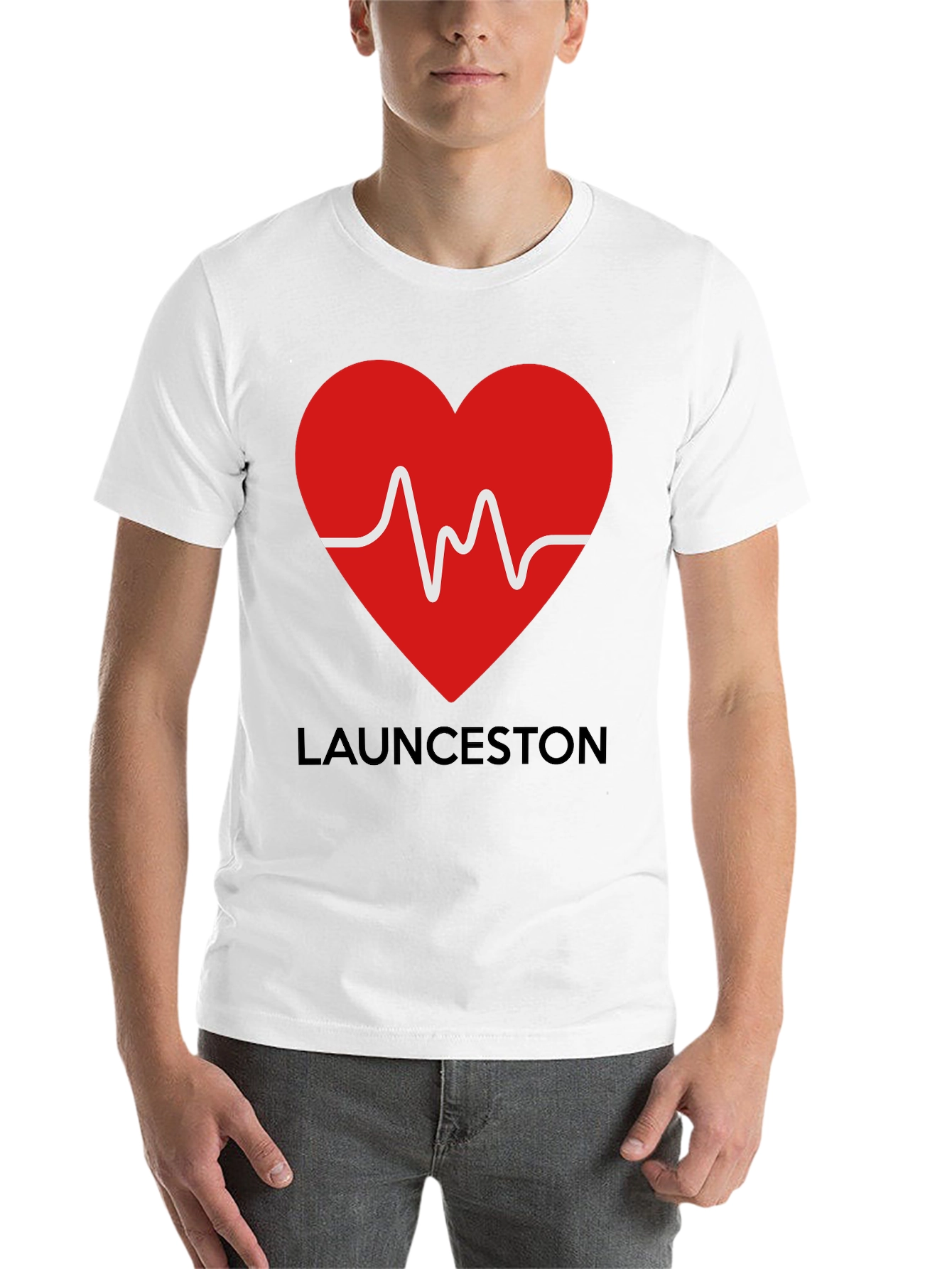 Black Launceston Heartbeat T-Shirt - Graphic Tee view 14