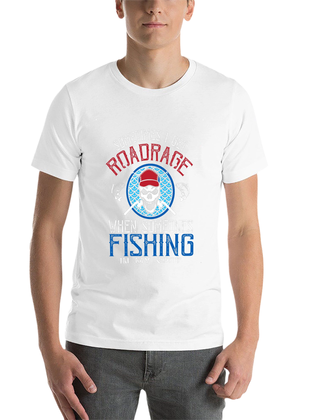 Black Road Rage Fishing T-Shirt view 14