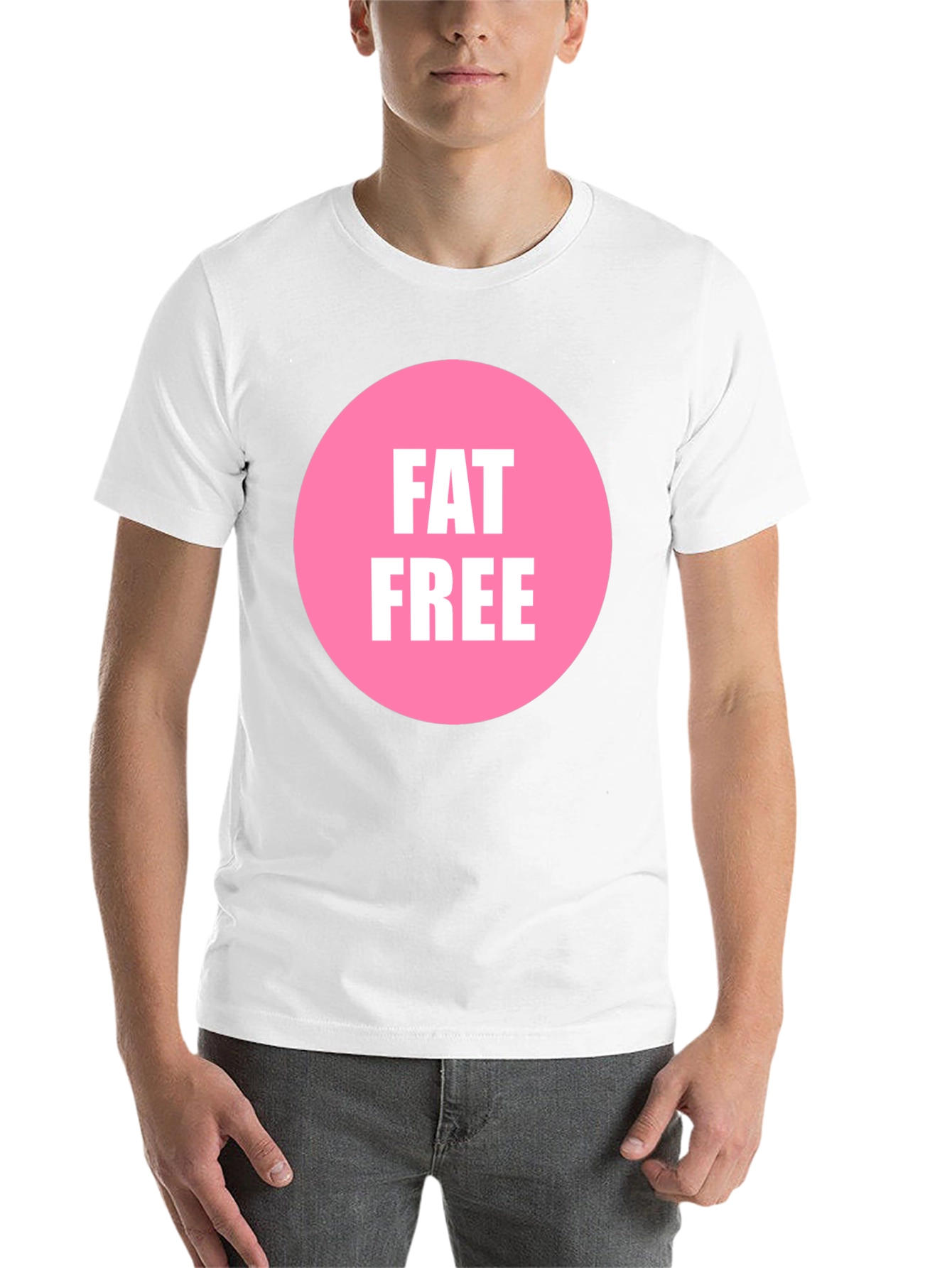 Black Fat Free Graphic Tee - Unisex Black T-Shirt view 14