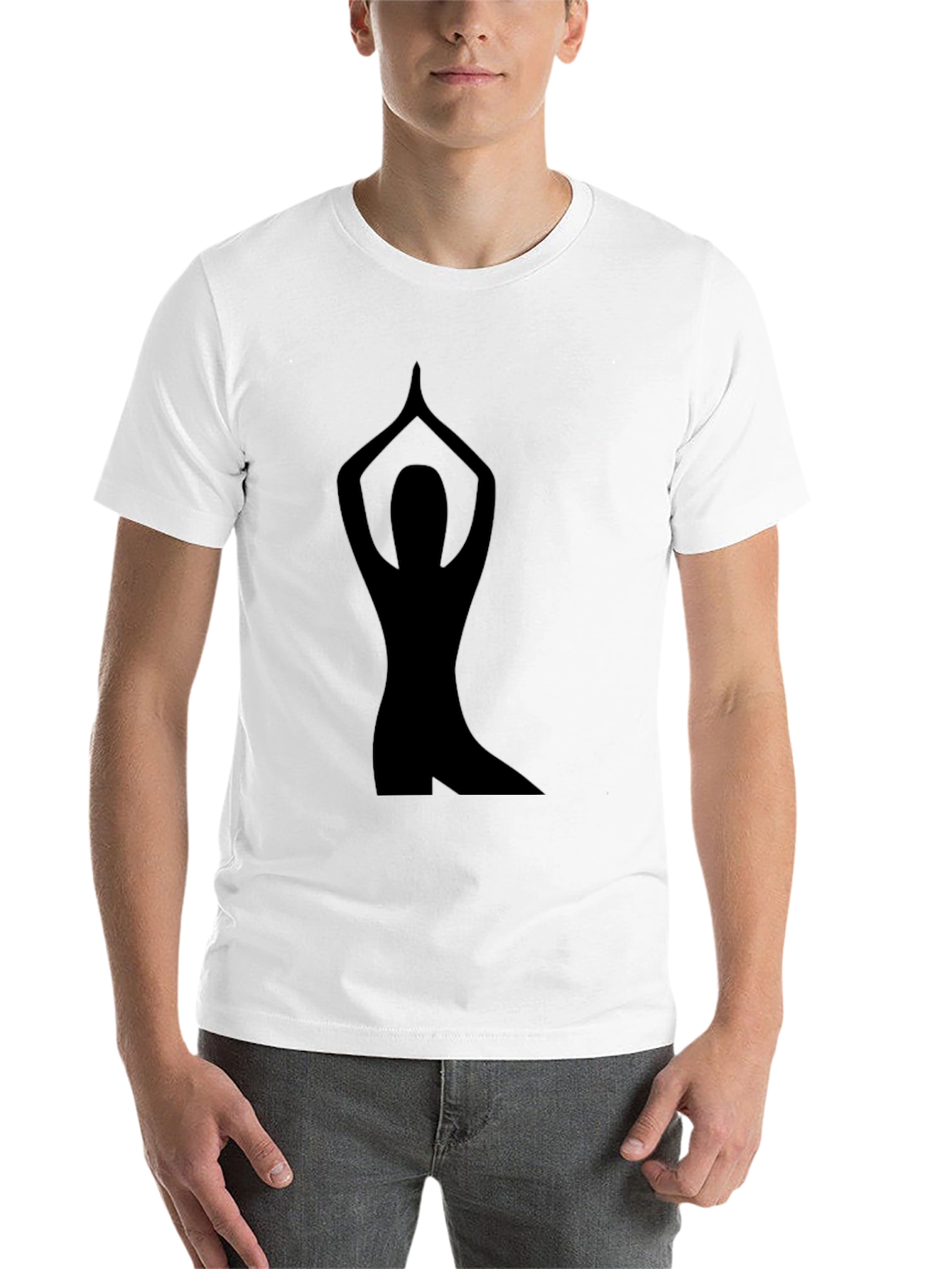 Black Yoga Pose Graphic Tee - Black view 14