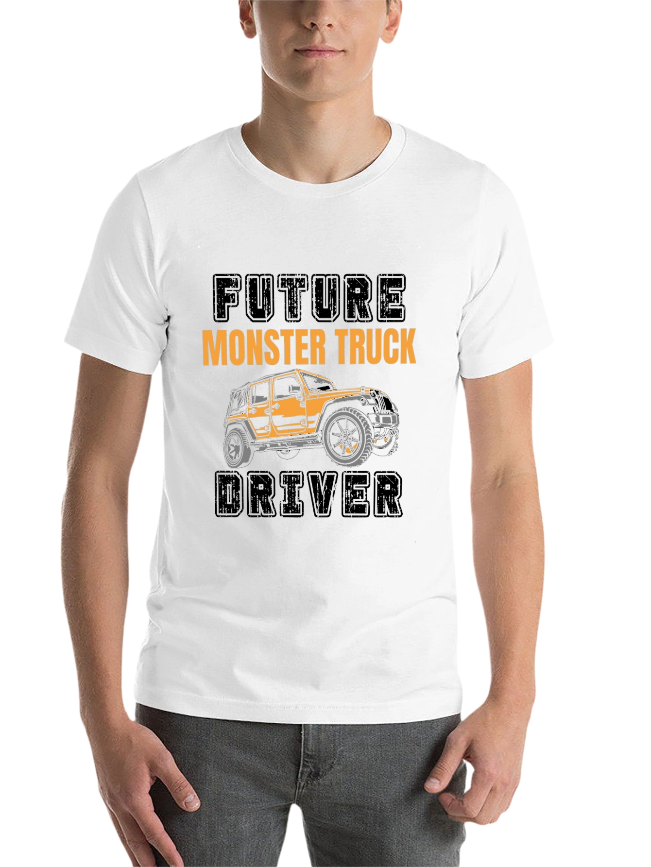 Black Future Monster Truck Driver Black T-Shirt view 14