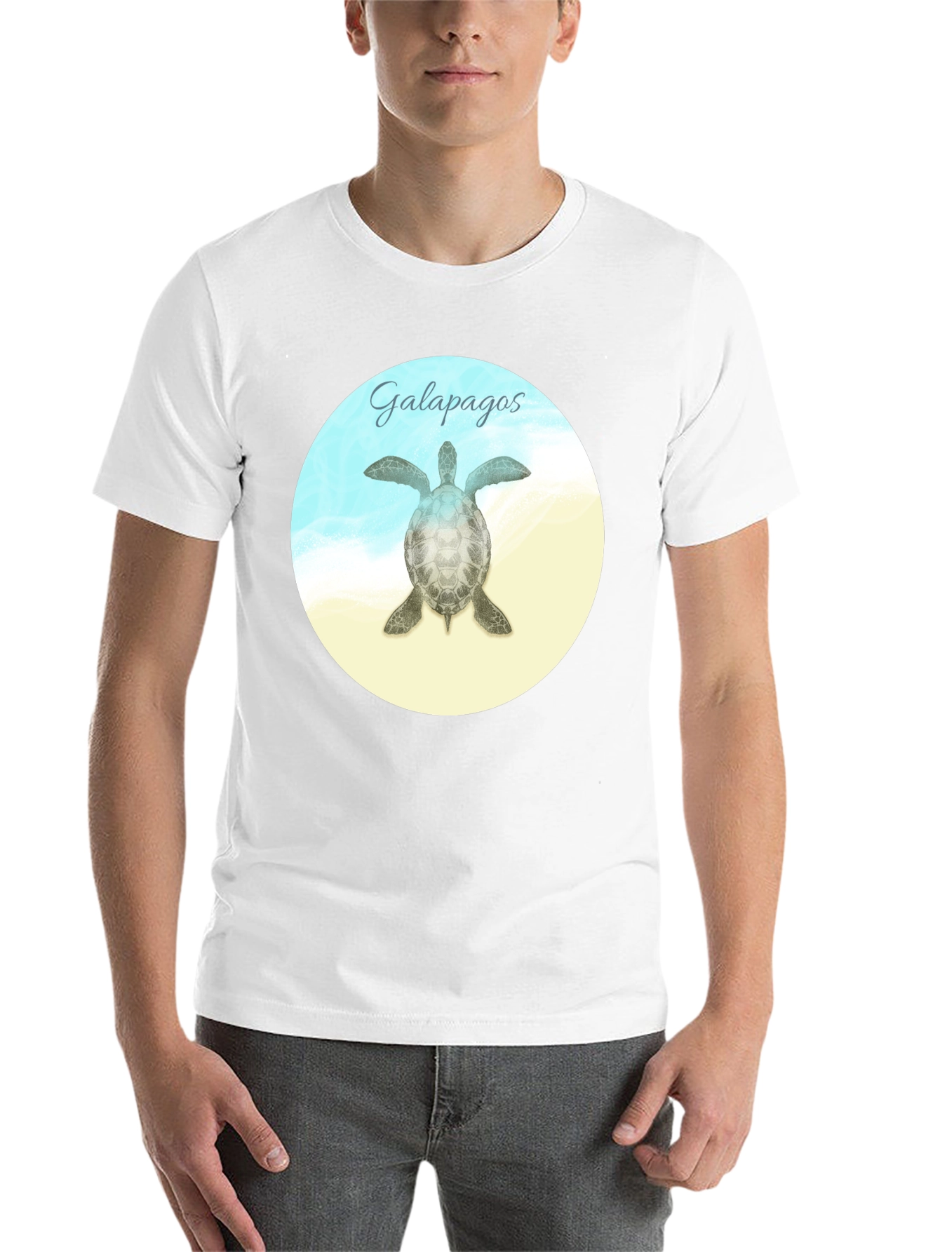 Black Galapagos Turtle Graphic T-Shirt view 14