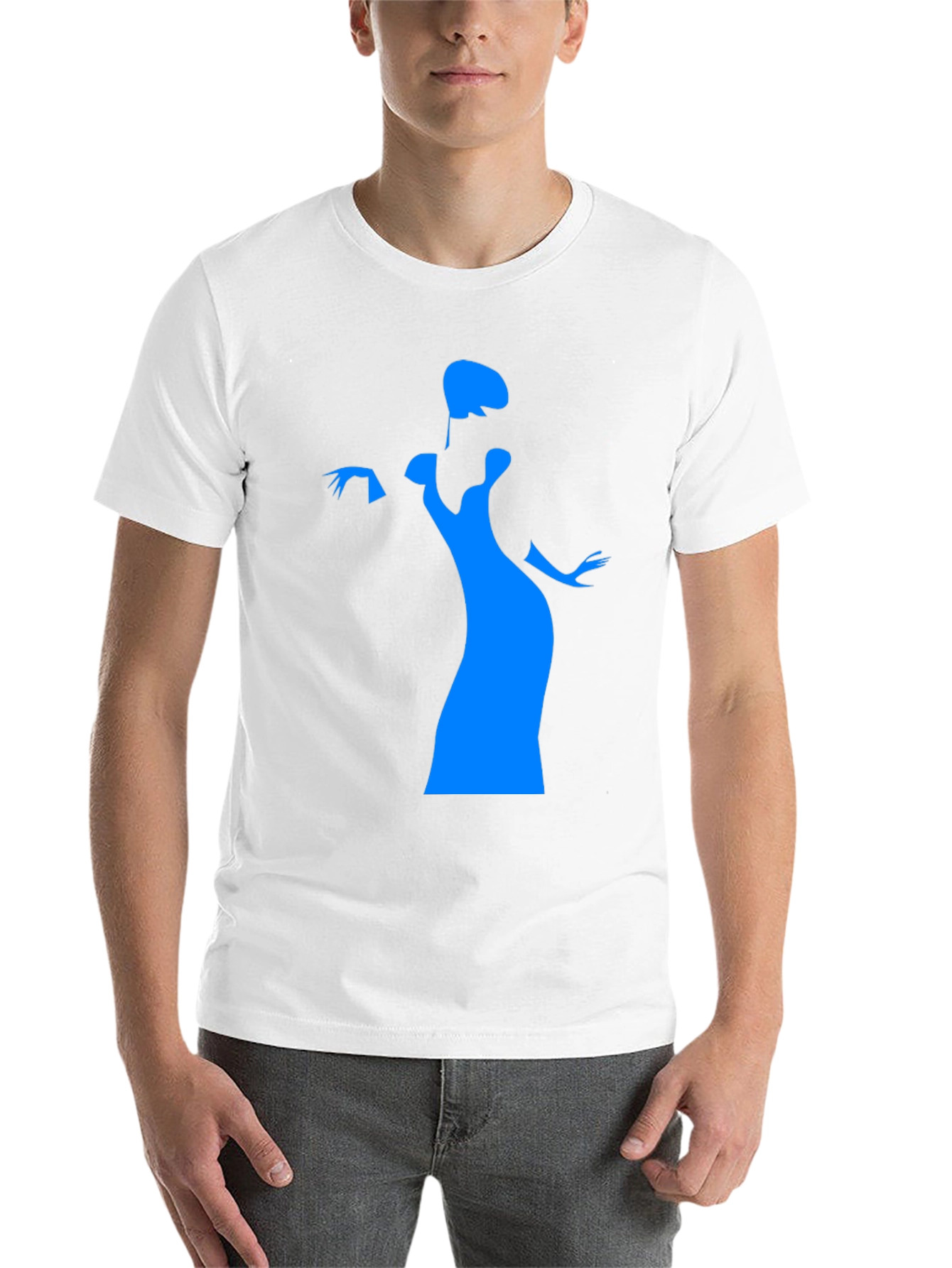 Black Elegant Silhouette Graphic T-Shirt view 14