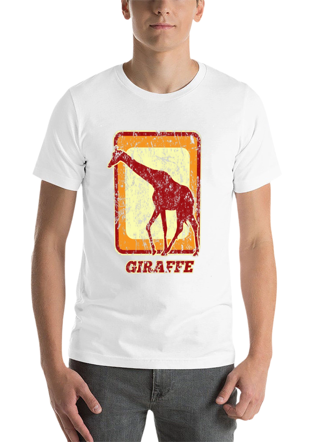 Black Vintage Giraffe Graphic T-Shirt - Cool Animal Tee view 14