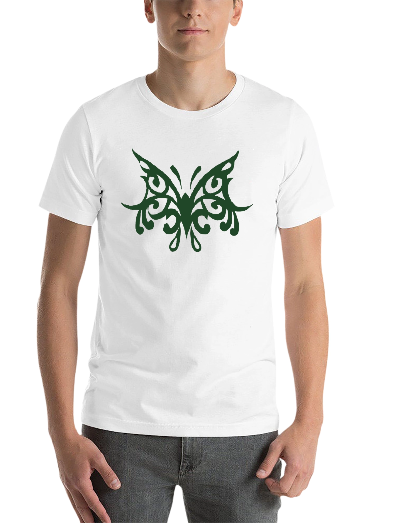 Black Butterfly Graphic Tee - Black Casual T-Shirt view 14