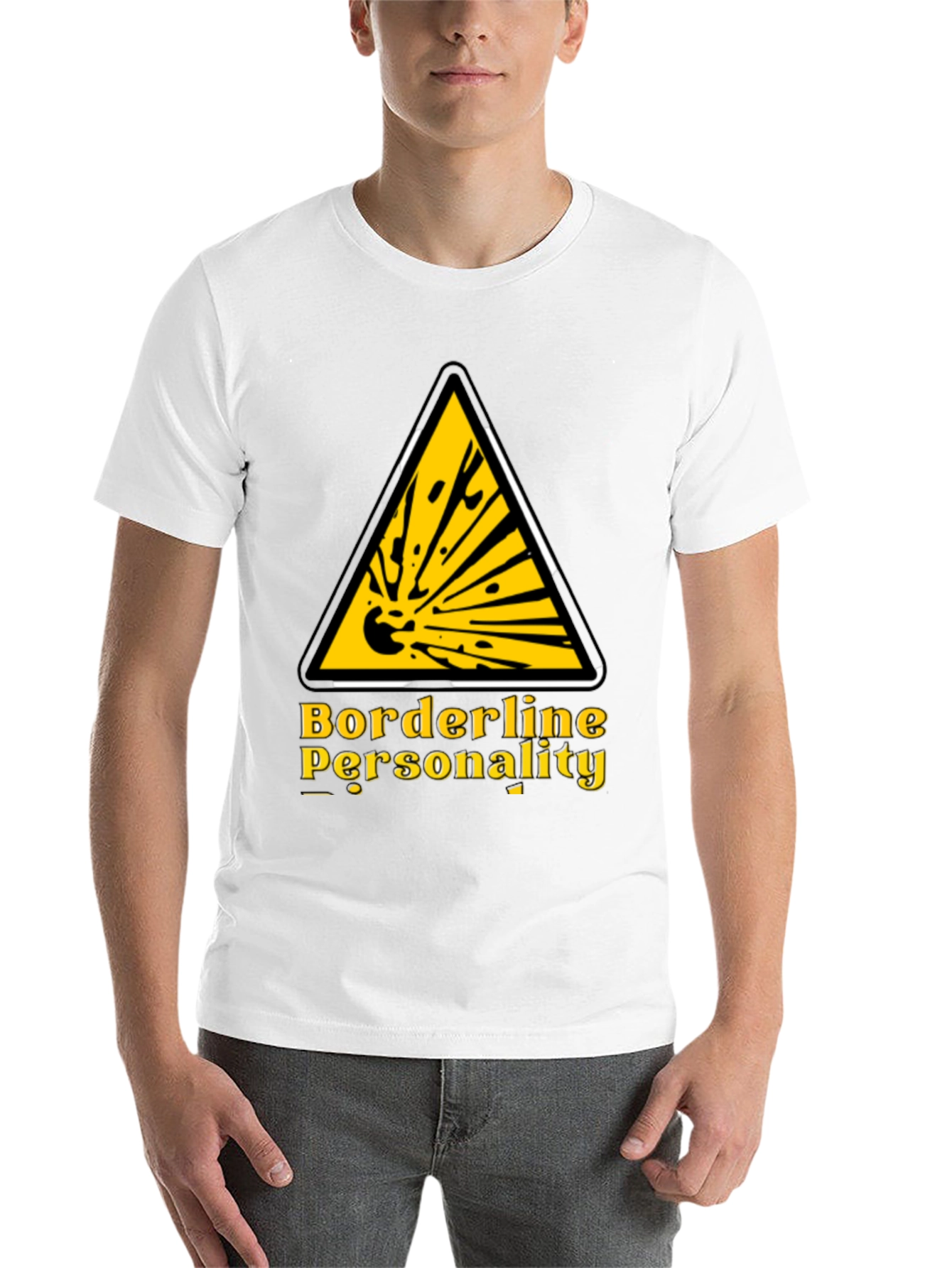 Black Borderline Personality Funny Graphic T-Shirt view 14
