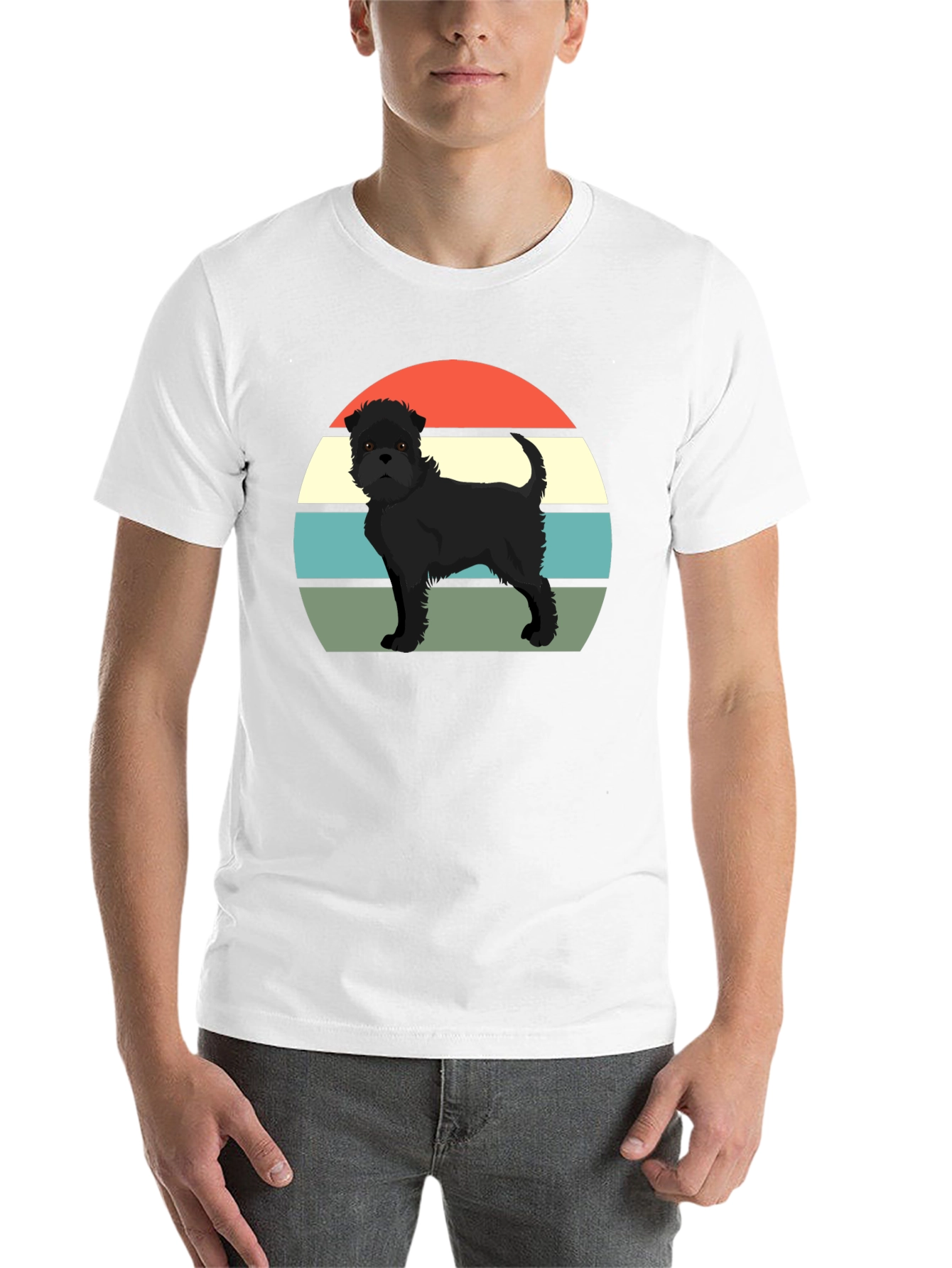 Black Retro Dog T-Shirt - Black view 14