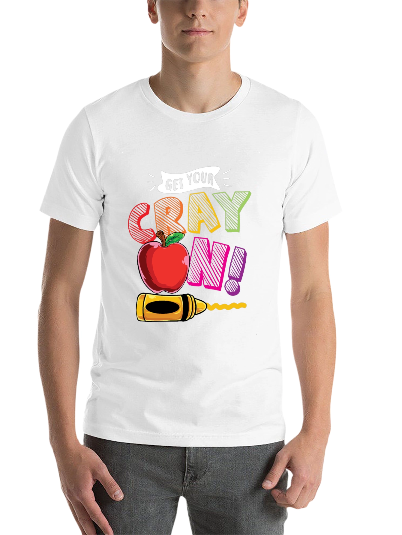 Black Get Your Crayon On! Graphic T-Shirt view 14