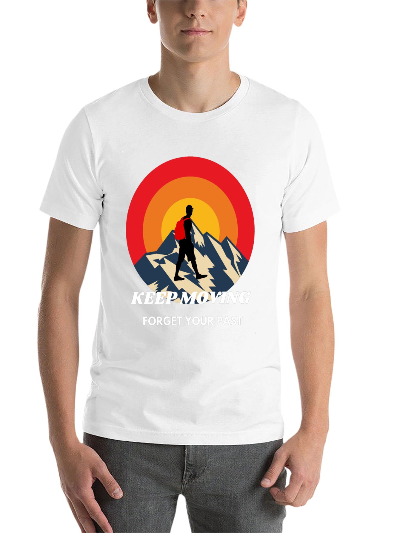 Black Keep Moving Mountain T-Shirt view 14