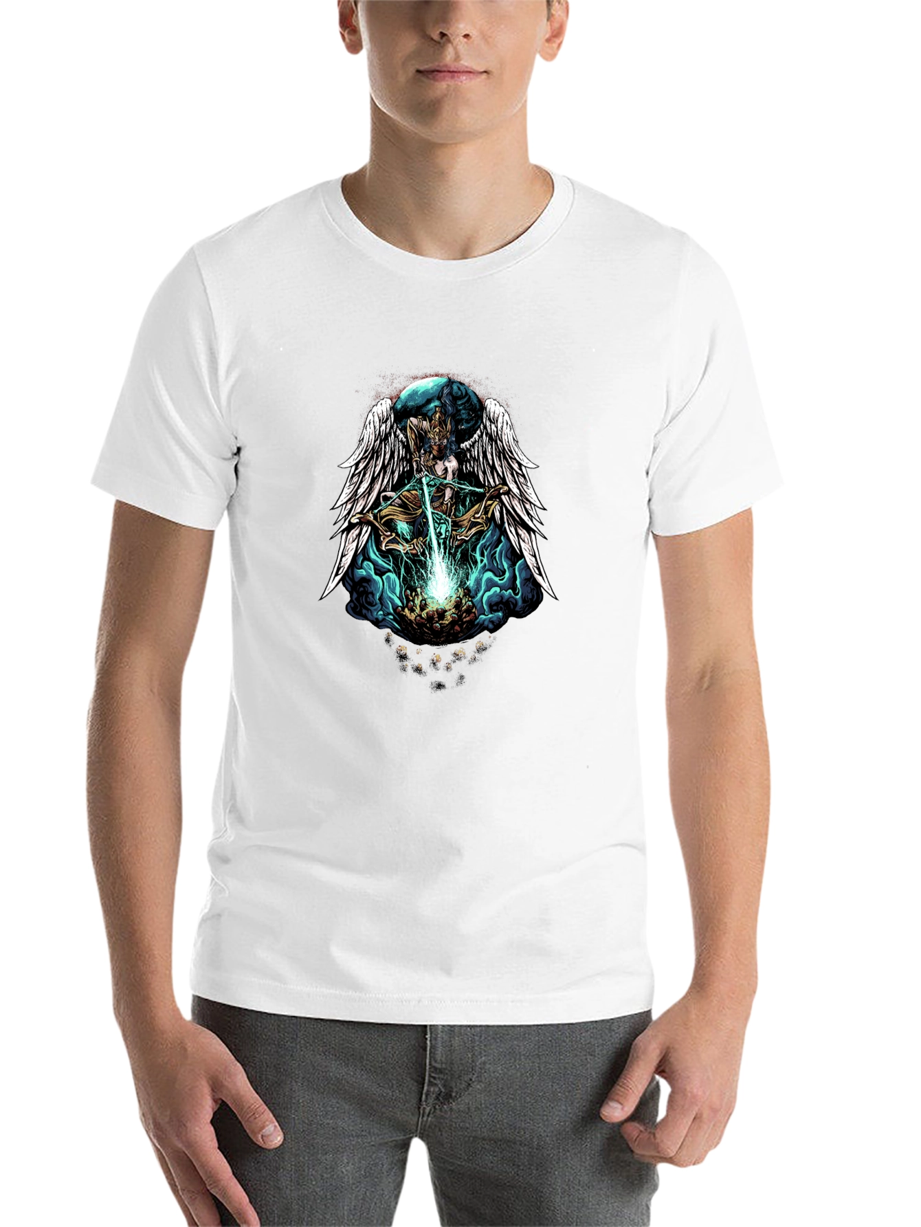 Black Winged Angel Archer Graphic Tee view 14
