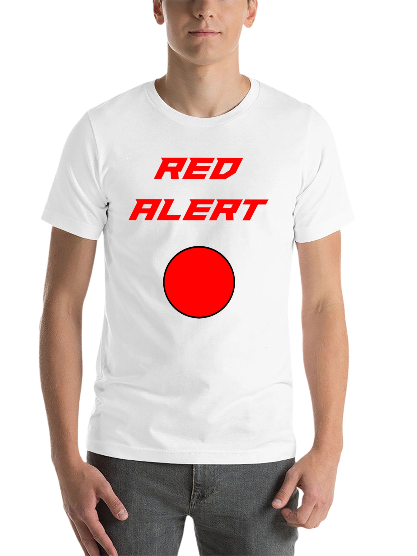 Black Red Alert Graphic T-Shirt - Stylish & Eye-Catching Design view 14