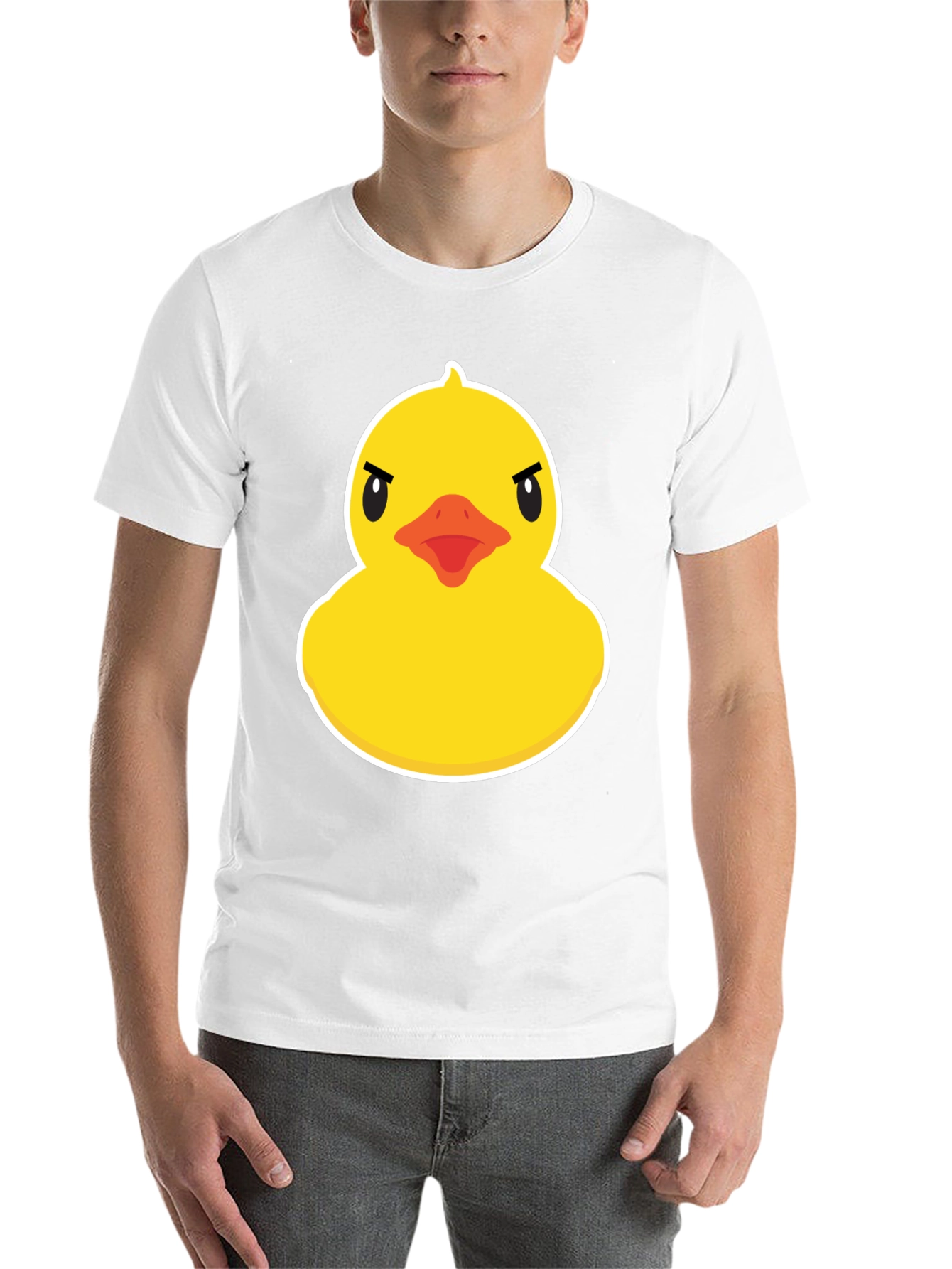 Black Angry Duck Graphic T-Shirt - Unique Design view 14