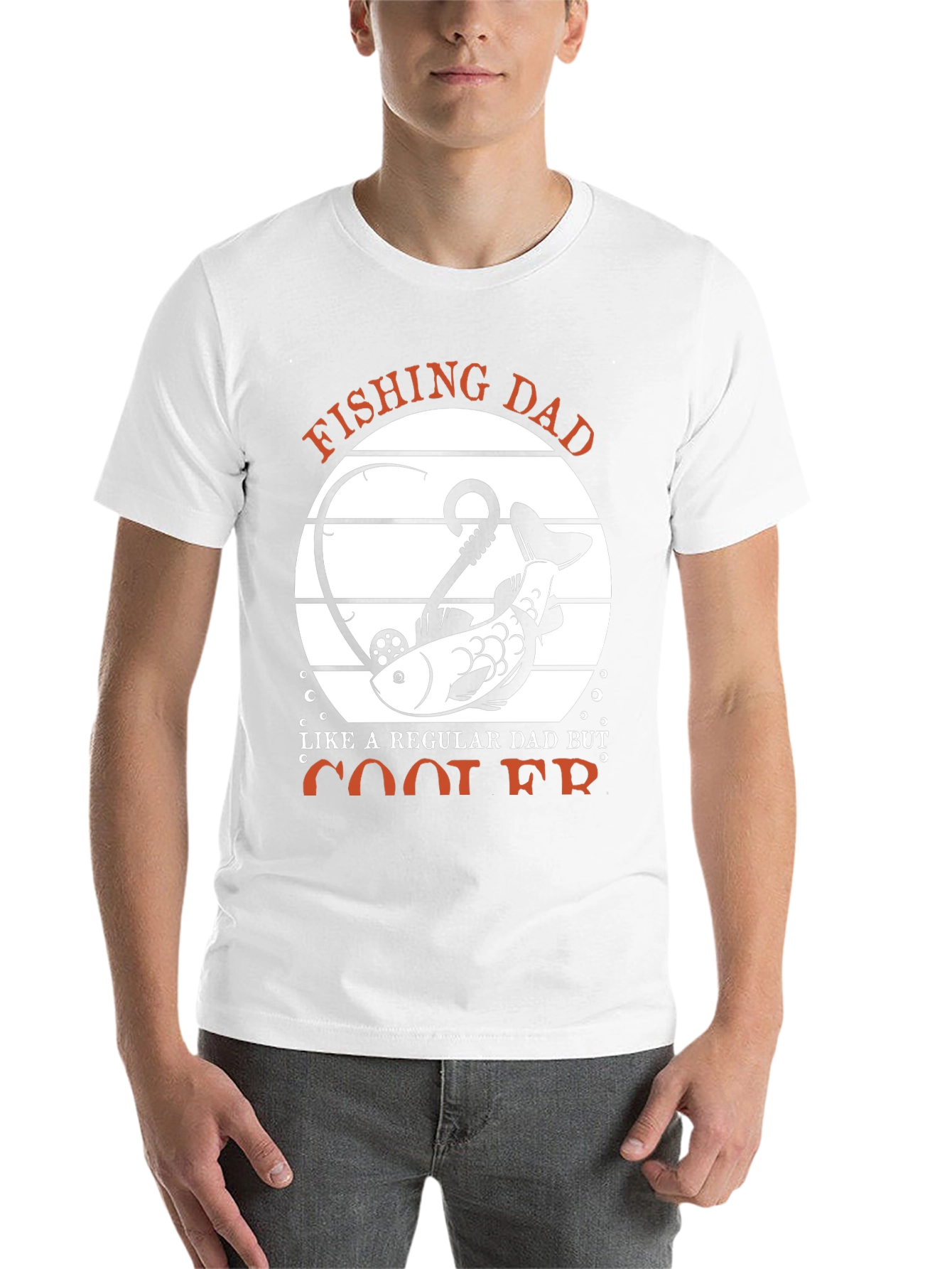 Black Fishing Dad T-Shirt - Cool Dad Graphic Tee view 14