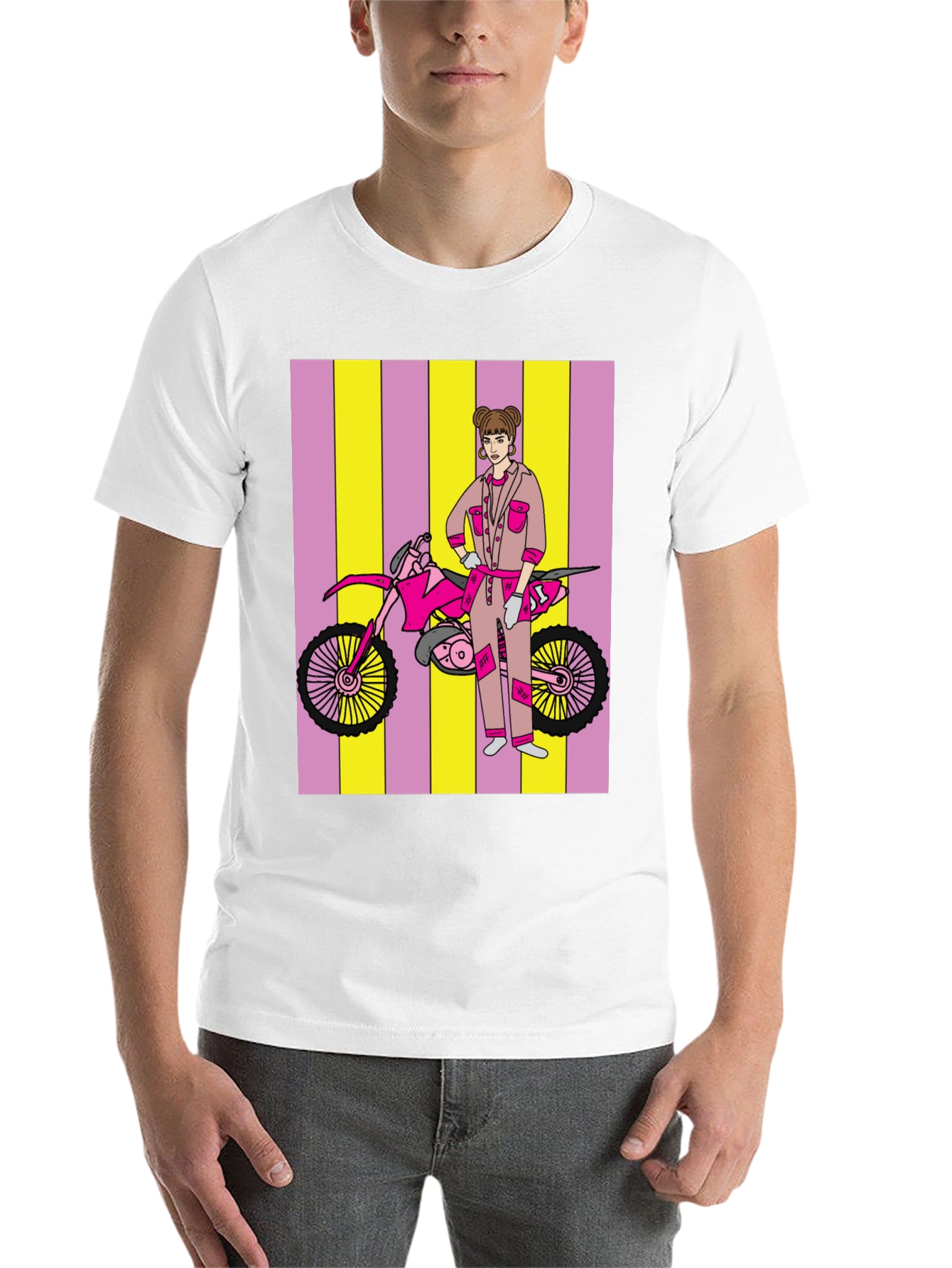 Black Motorcross Girl Graphic T-Shirt - Bold Style view 14
