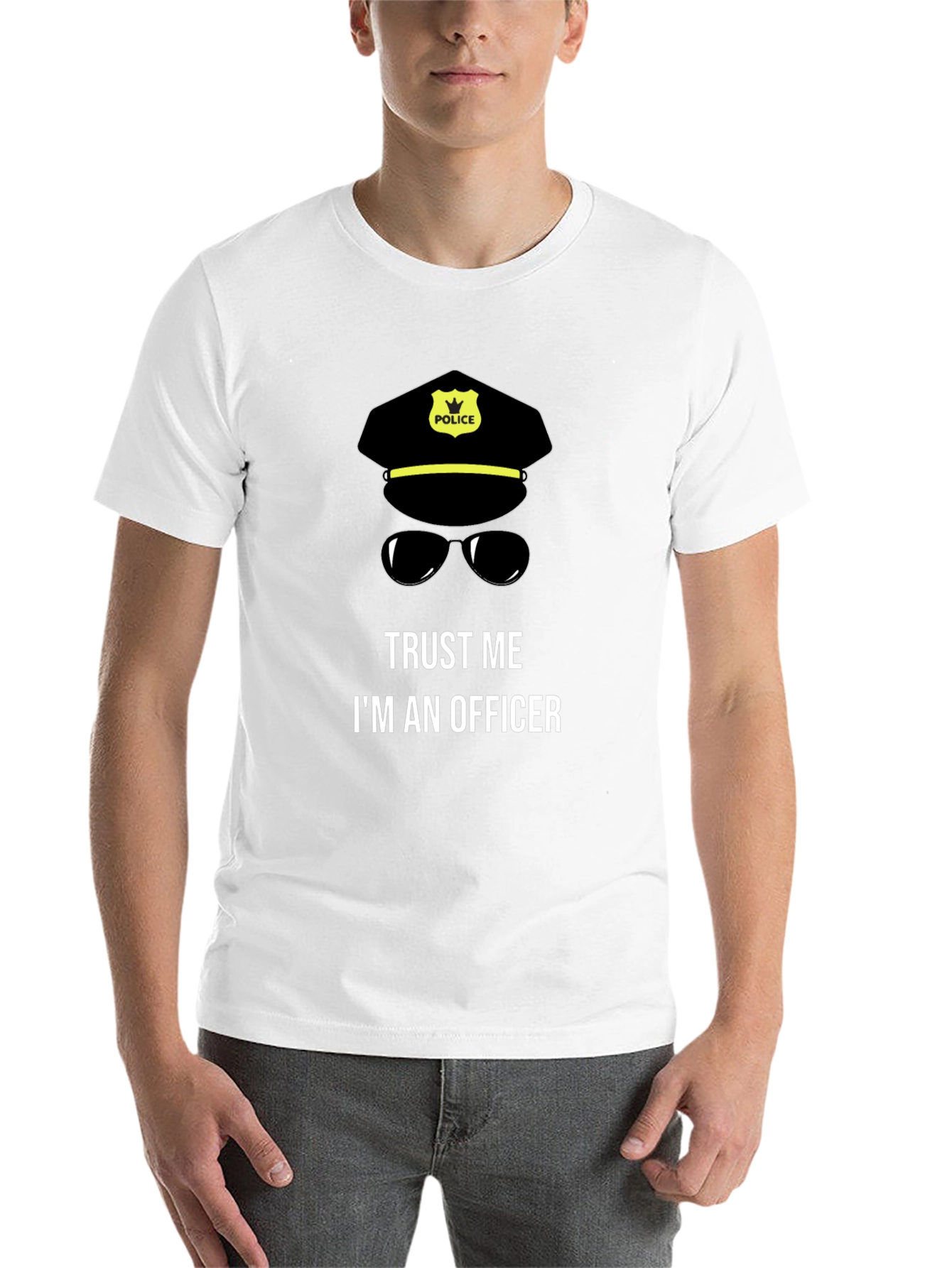 Black Trust Me I'm an Officer T-Shirt view 14
