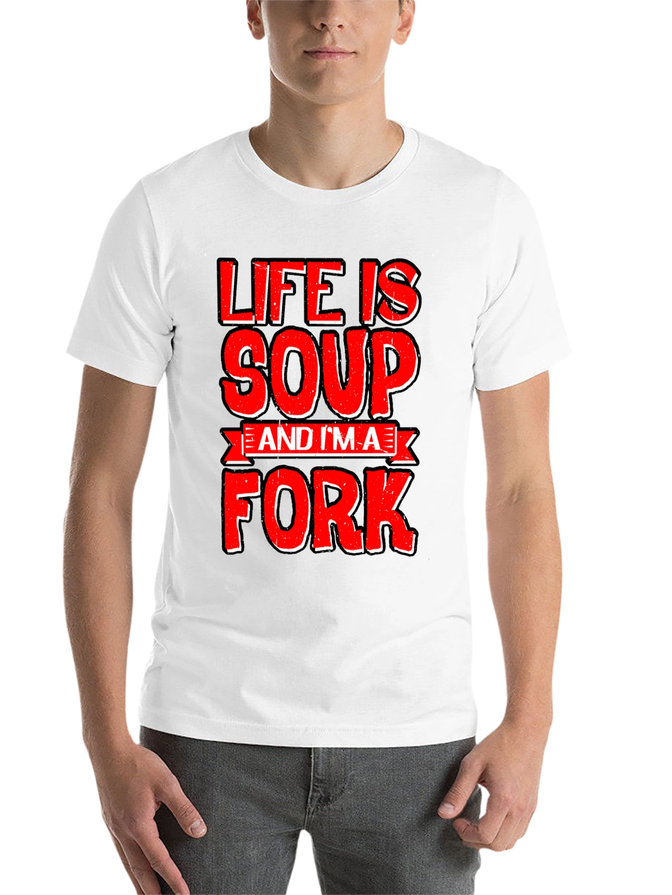 Black Life Is Soup, I'm a Fork Novelty Graphic Tee view 14