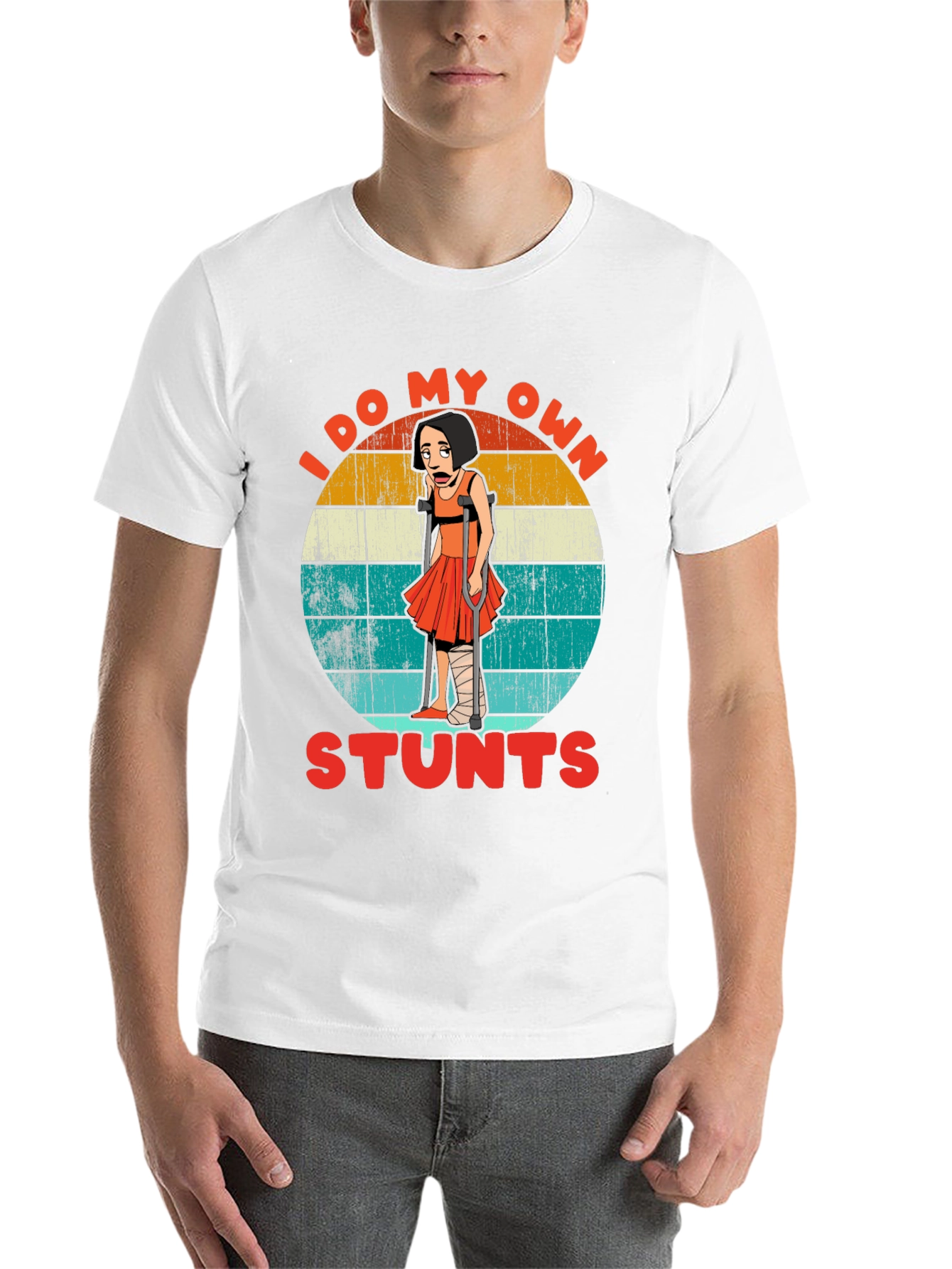 Black I Do My Own Stunts Graphic T-Shirt view 14
