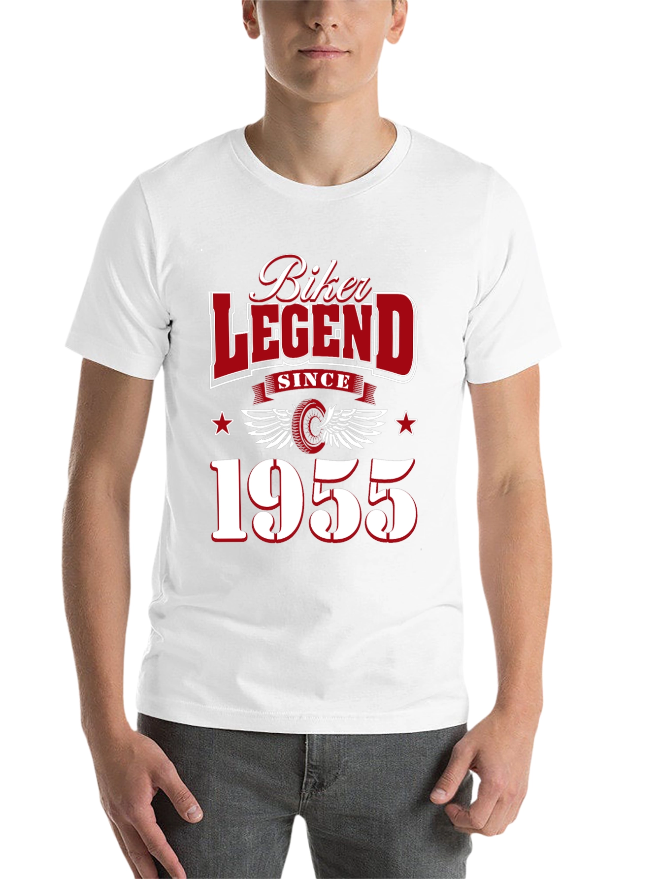 Black Biker Legend Since 1955 Graphic T-Shirt view 14