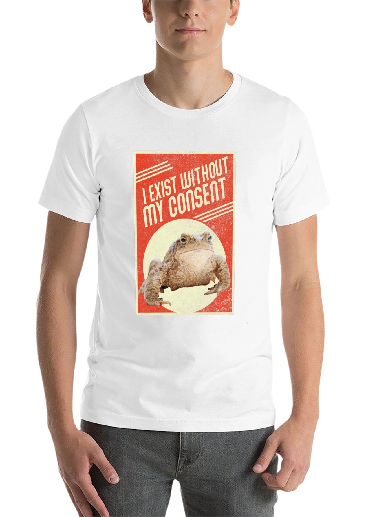 Black Exist Without Consent Frog Graphic T-Shirt view 14