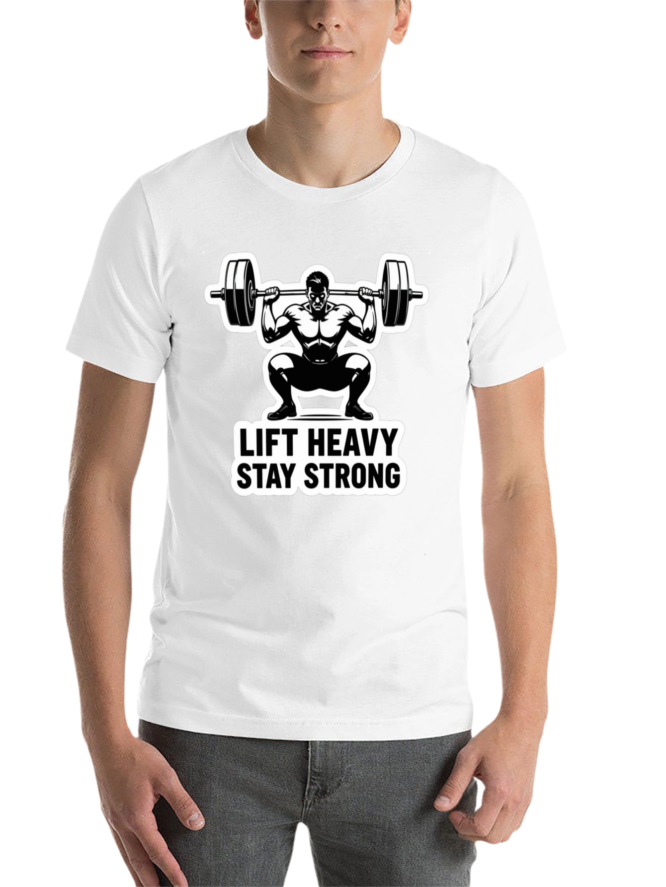 Black Lift Heavy Stay Strong Graphic T-Shirt view 14