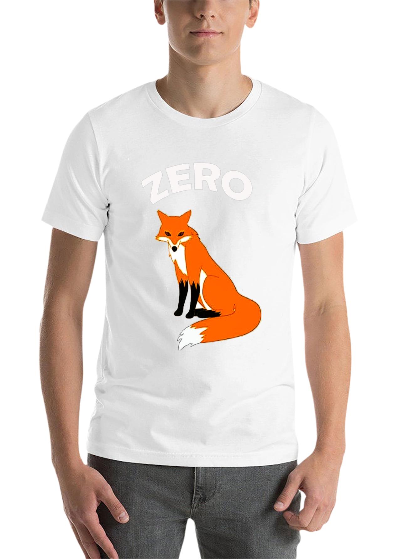 Black Zero Fox Given T-Shirt - Cute Animal Graphic Tee view 14