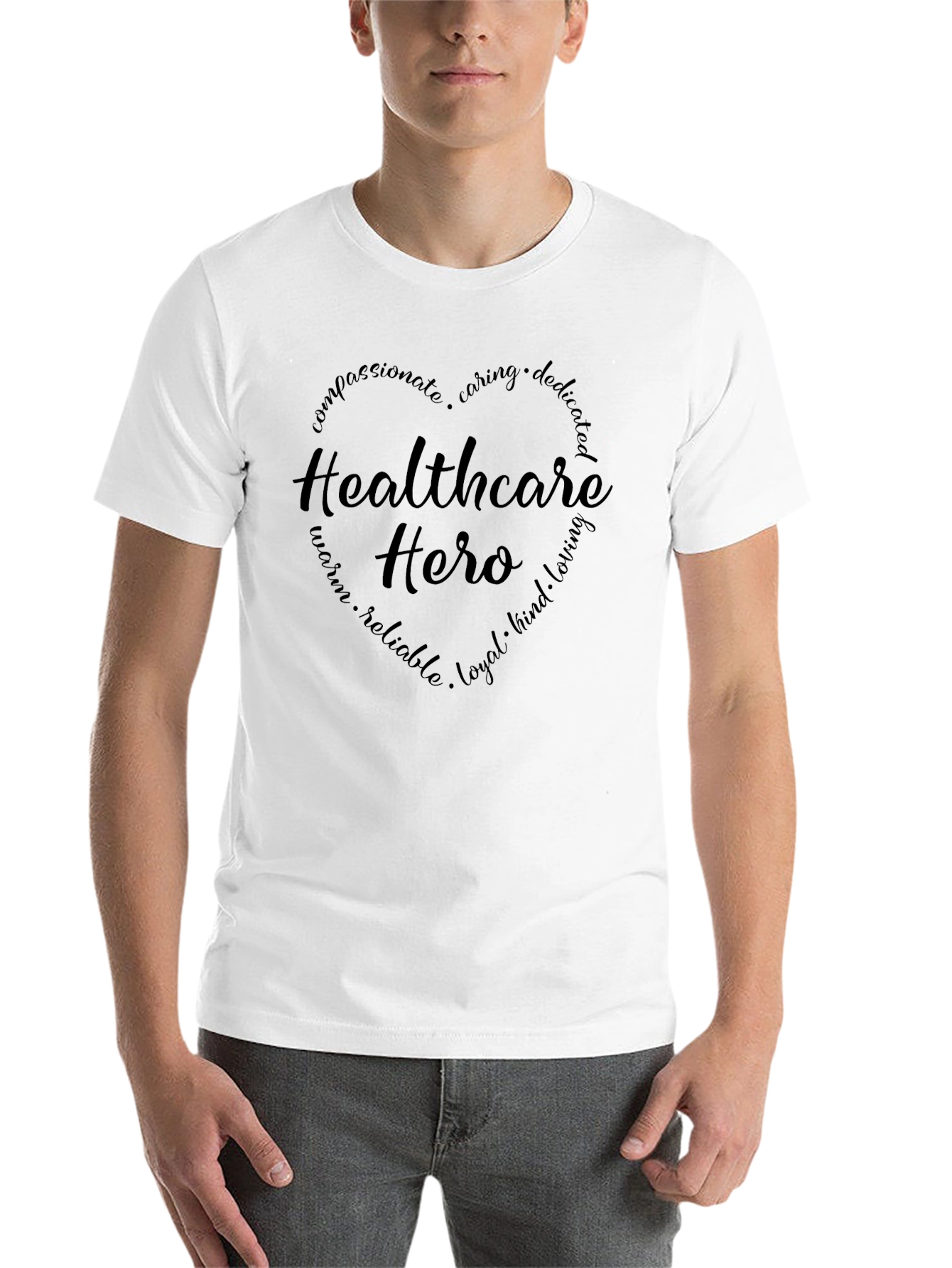 Black Healthcare Hero T-Shirt view 14