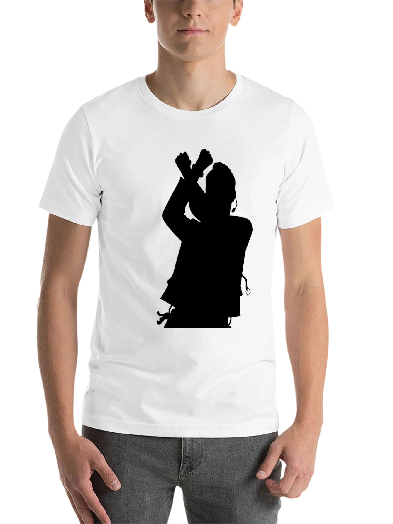 Black Silhouette Graphic Tee - Black Casual Shirt view 14