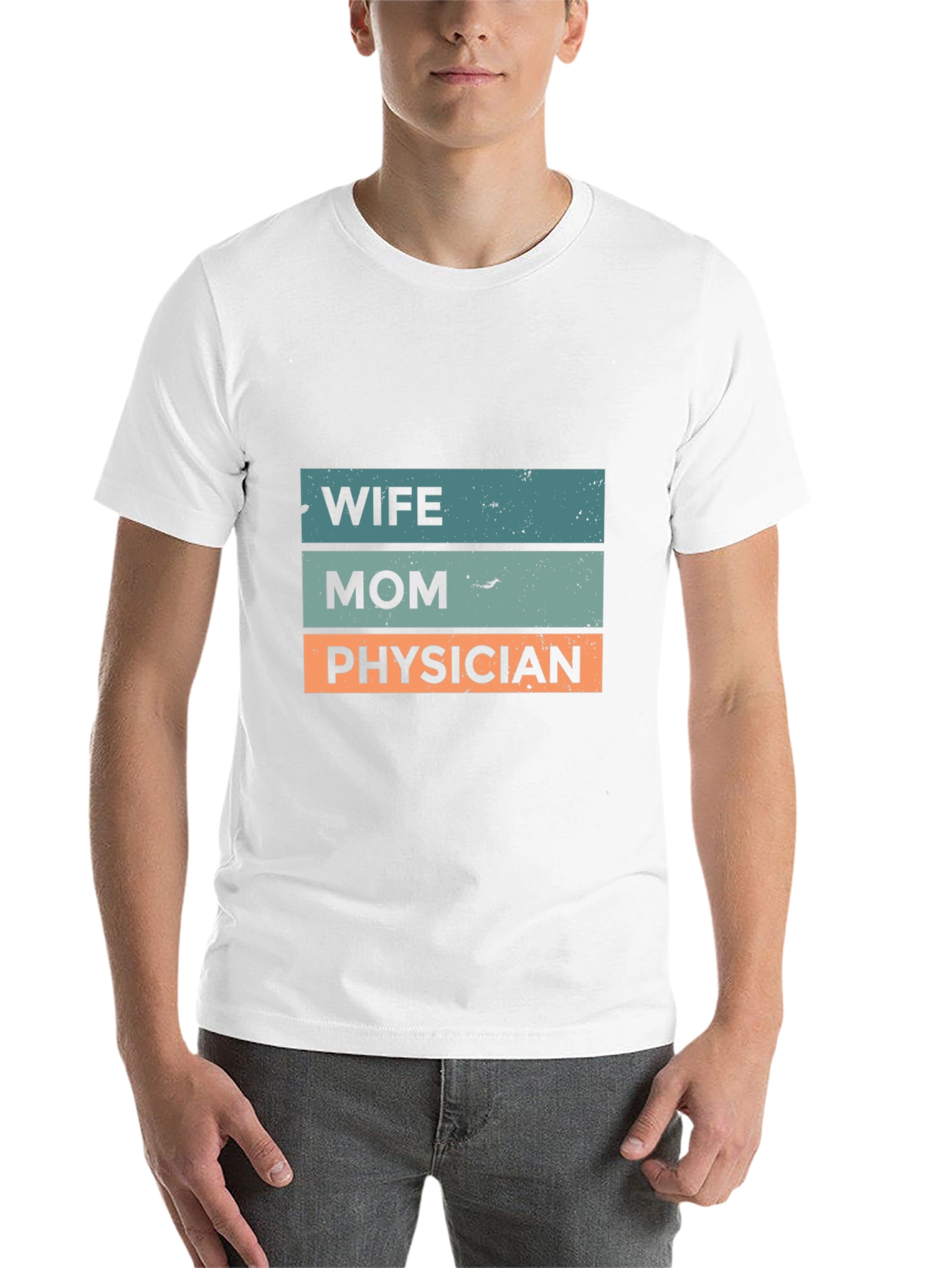 Black Wife Mom Physician T-Shirt - Black view 14