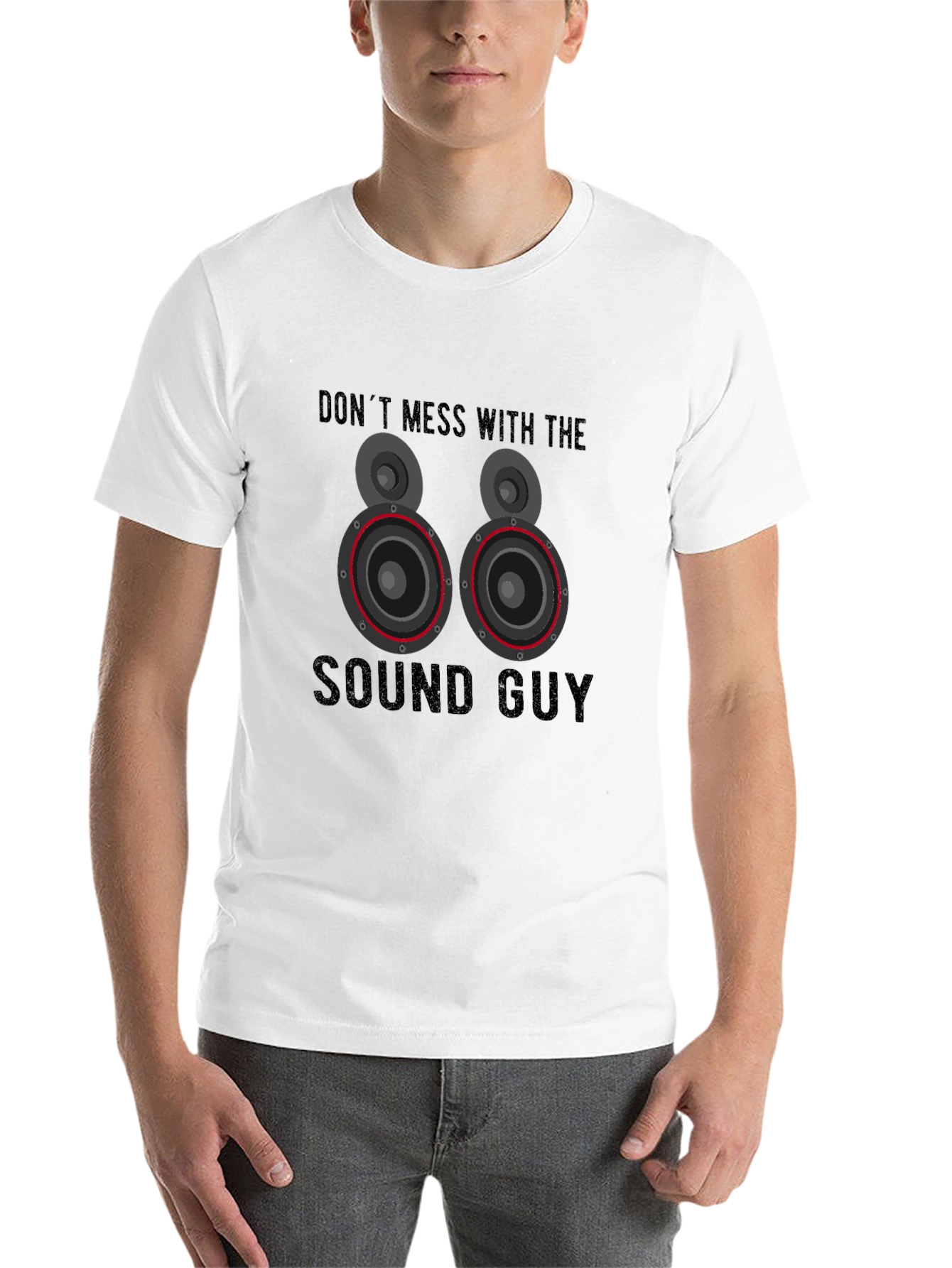 Black Don't Mess With the Sound Guy T-Shirt view 14