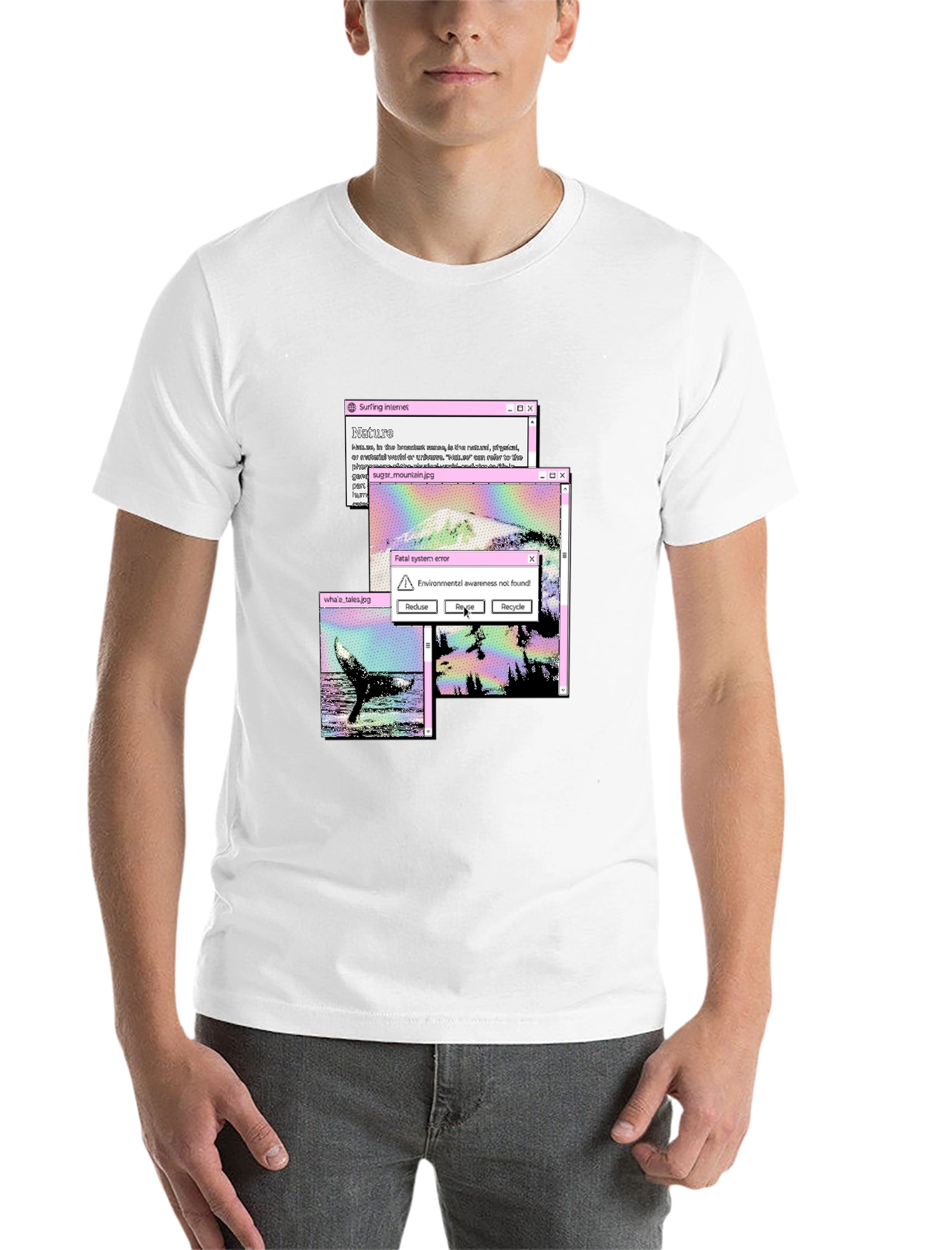 Black Surfing Internet Nature T-Shirt view 14