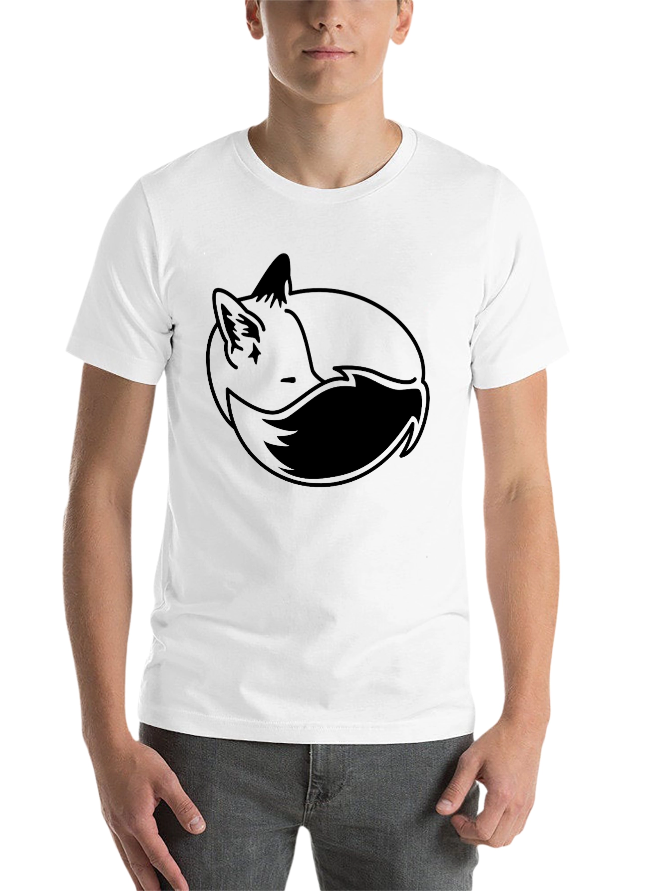 Black Black Fox Graphic Tee - Soft & Stylish view 14