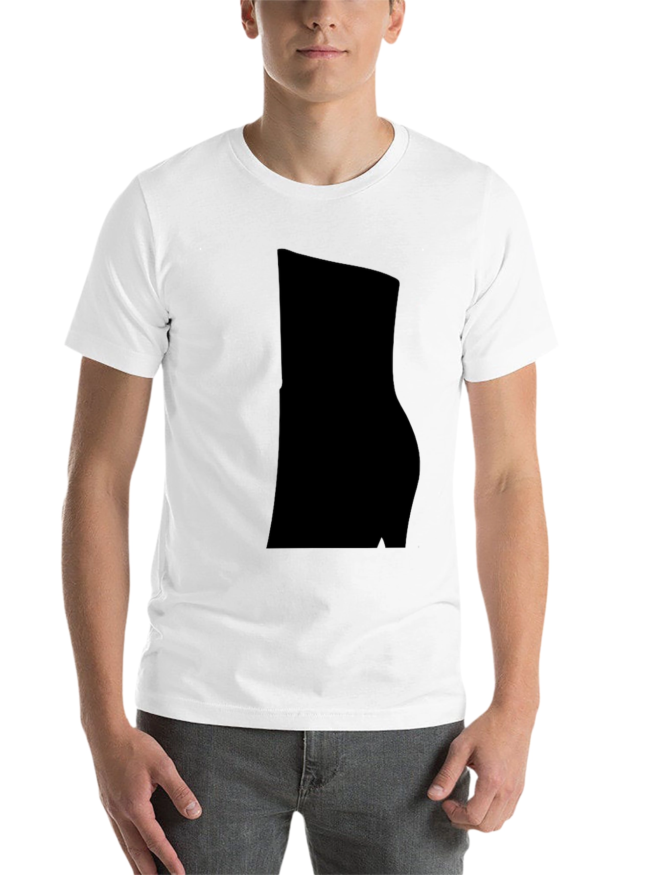 Black Men's Casual Black Cotton Blend T-Shirt view 14